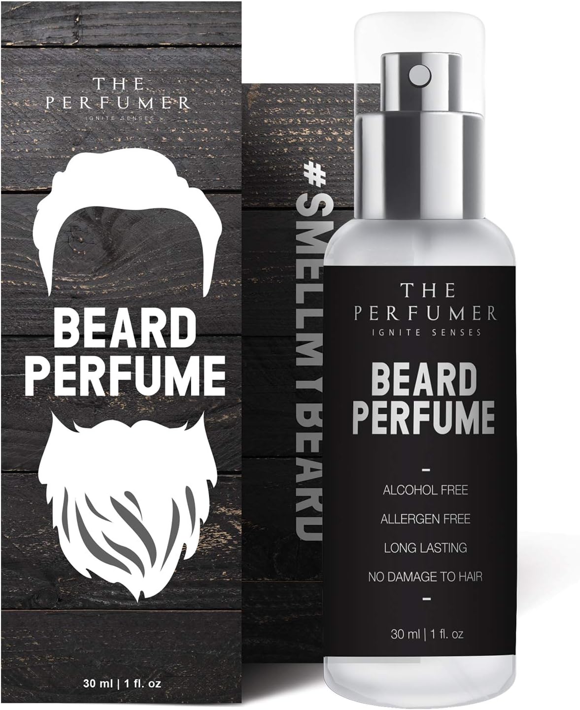 The Perfumer Beard Perfume for Men | No Oil | Manly Fresh Scent | Crafted In Spain | Alcohol Free | No Parabens, Sulfates, Silicones | Allergen Free, 30 ml