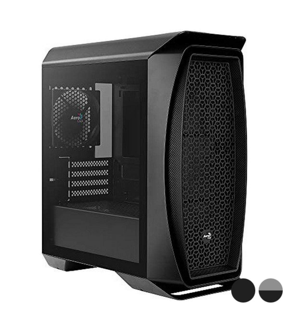 Aerocool AEROONEMINI, Micro ATX PC-Gehäuse, Front+ Seitenverkleidung, Schwarz