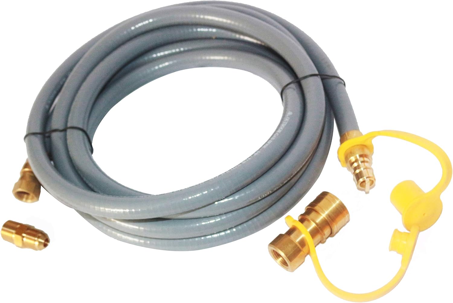 12 Feet 3/8 ID Natural Propane/Natural Gas Hose with 3/8" Female by 1/2" Male, Quick Disconnect Kit for Grill, Griddle, Fire Pit,Generator, Heater and More NG/Propane Appliance