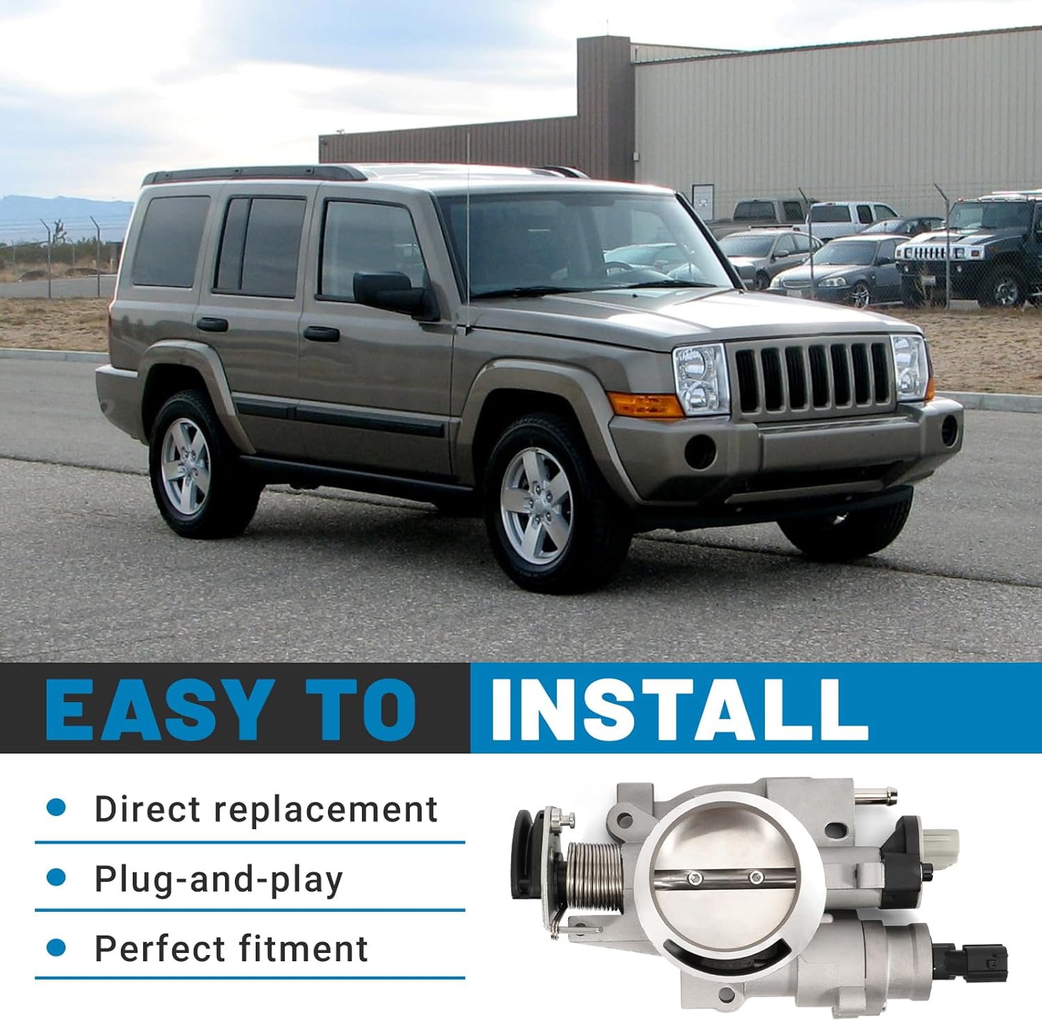 5114397AA Electronic Throttle Body Compatible with 2003-2007 Dodge Ram 1500 Jeep Grand Cherokee 4.7L