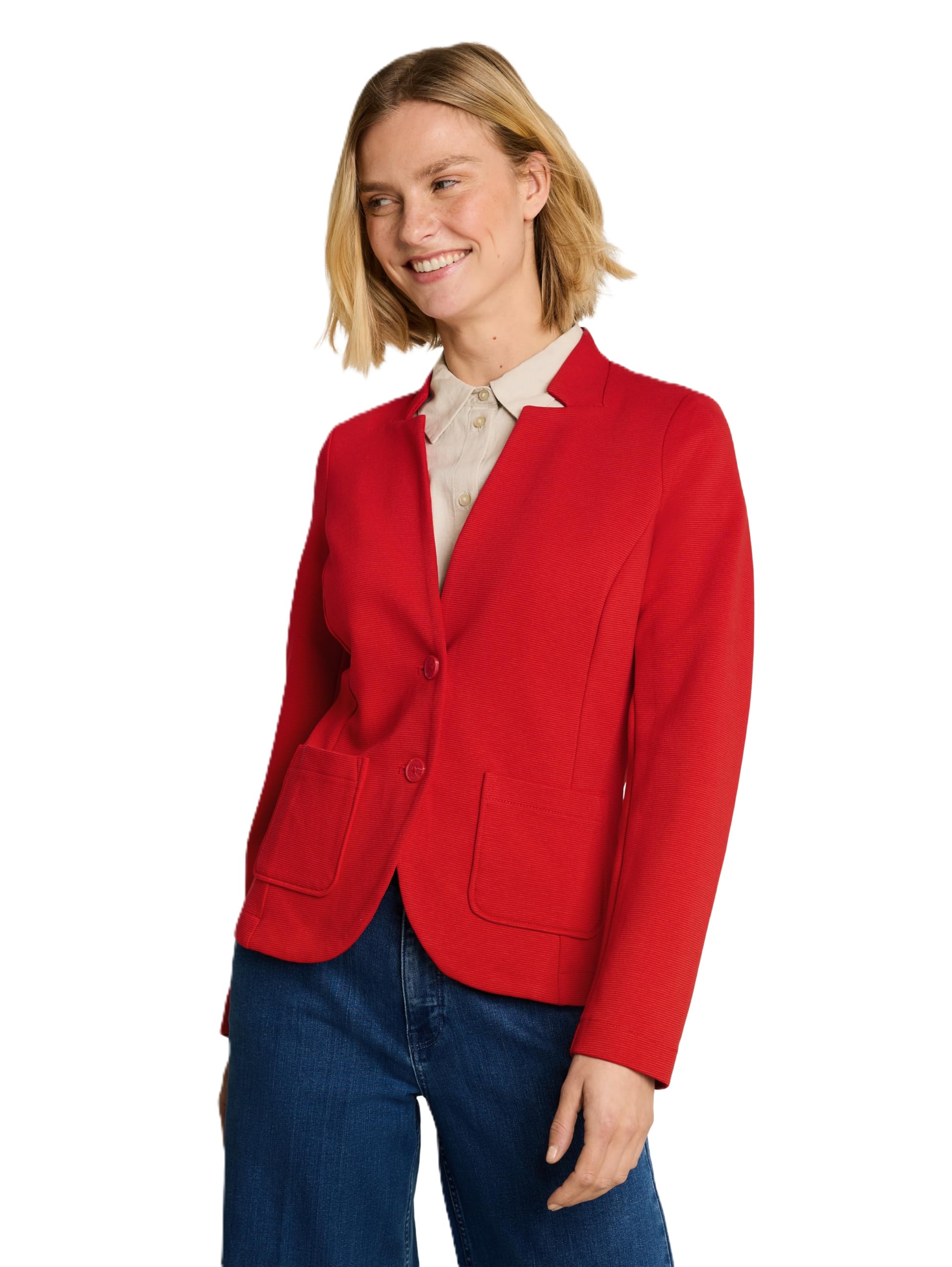 Tom Tailor Damen 1038703 Basic Ottoman Blazer mit Taschen (1er Pack)