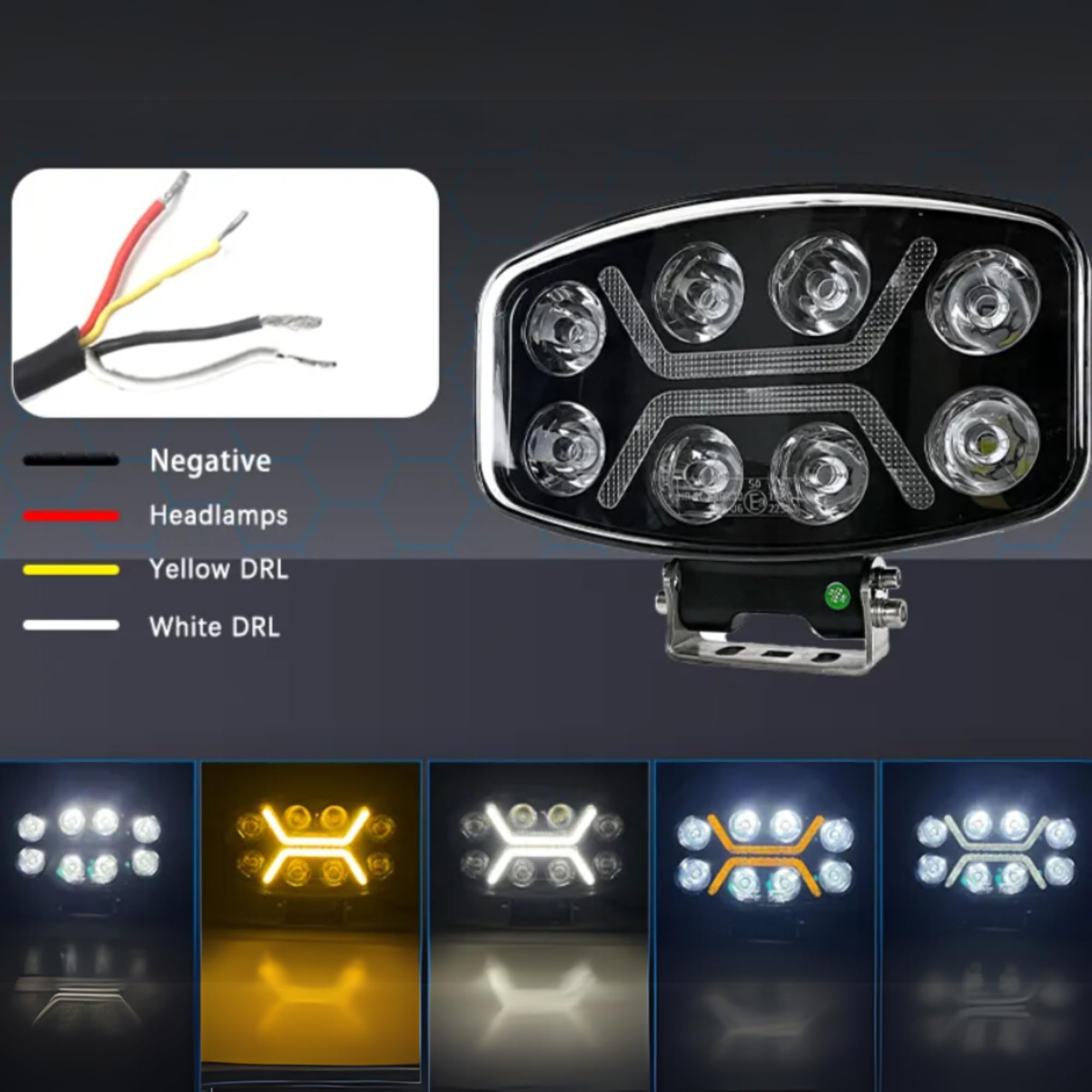 Faro LED de Largo Alcance 10 Pulgadas homologables con Luz de Posición Blanca o Naranja – Nuevo