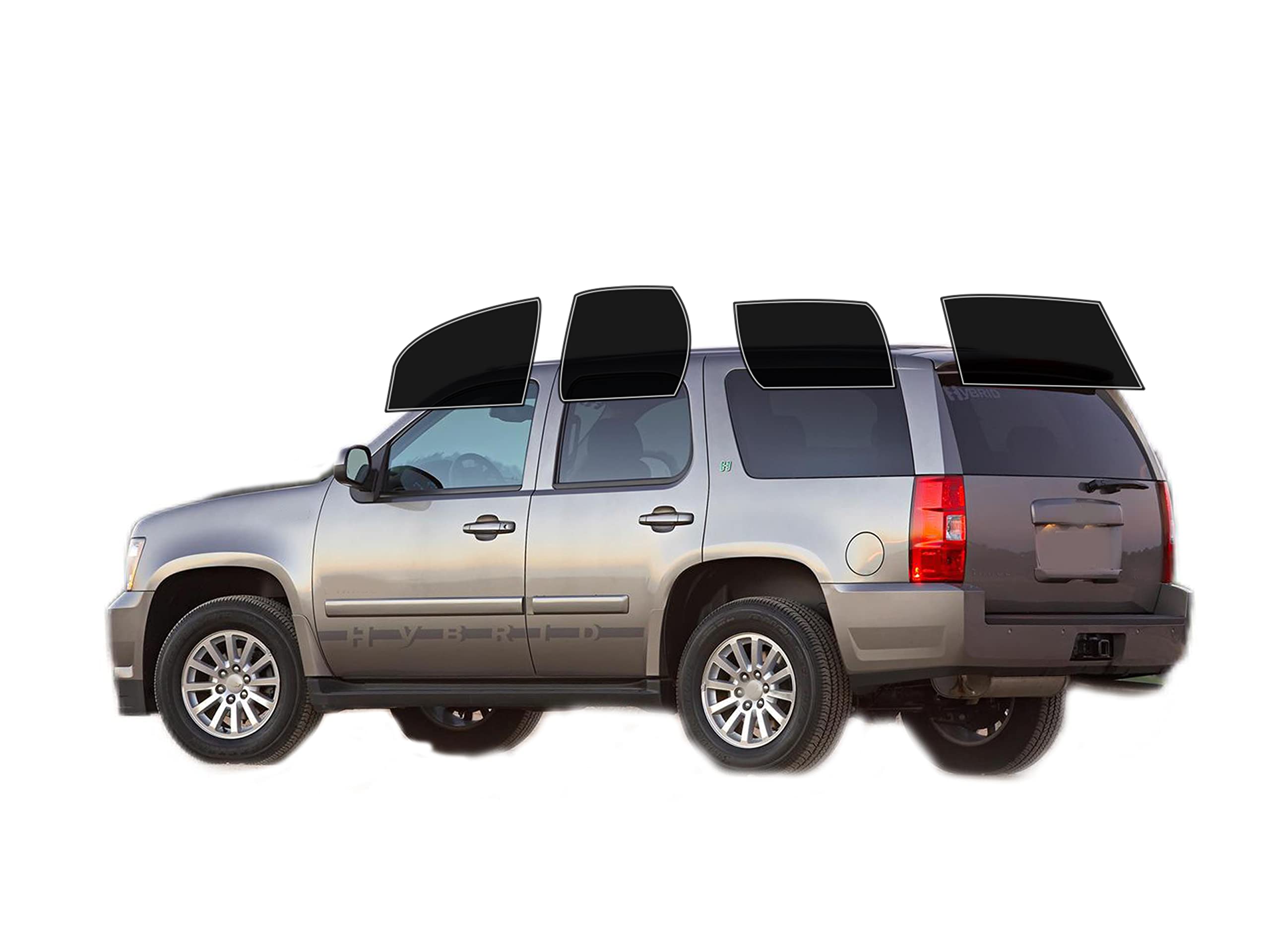 AUTOTEK Precut Windows Tint Film All Sides Cars Sun Blocking Protection Privacy Anti Shatter Glass 2 Ply Film Any Tint Shade kit for Chevrolet Tahoe 2007-2014