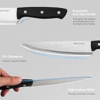 Vista 3 de 3PCS Chef Knife Set, Ultra Sharp Kitchen Knife, Chef Knife With Cover, High-Carbon Stainless Steel, Stylish Lasered Pattern Ideal,for