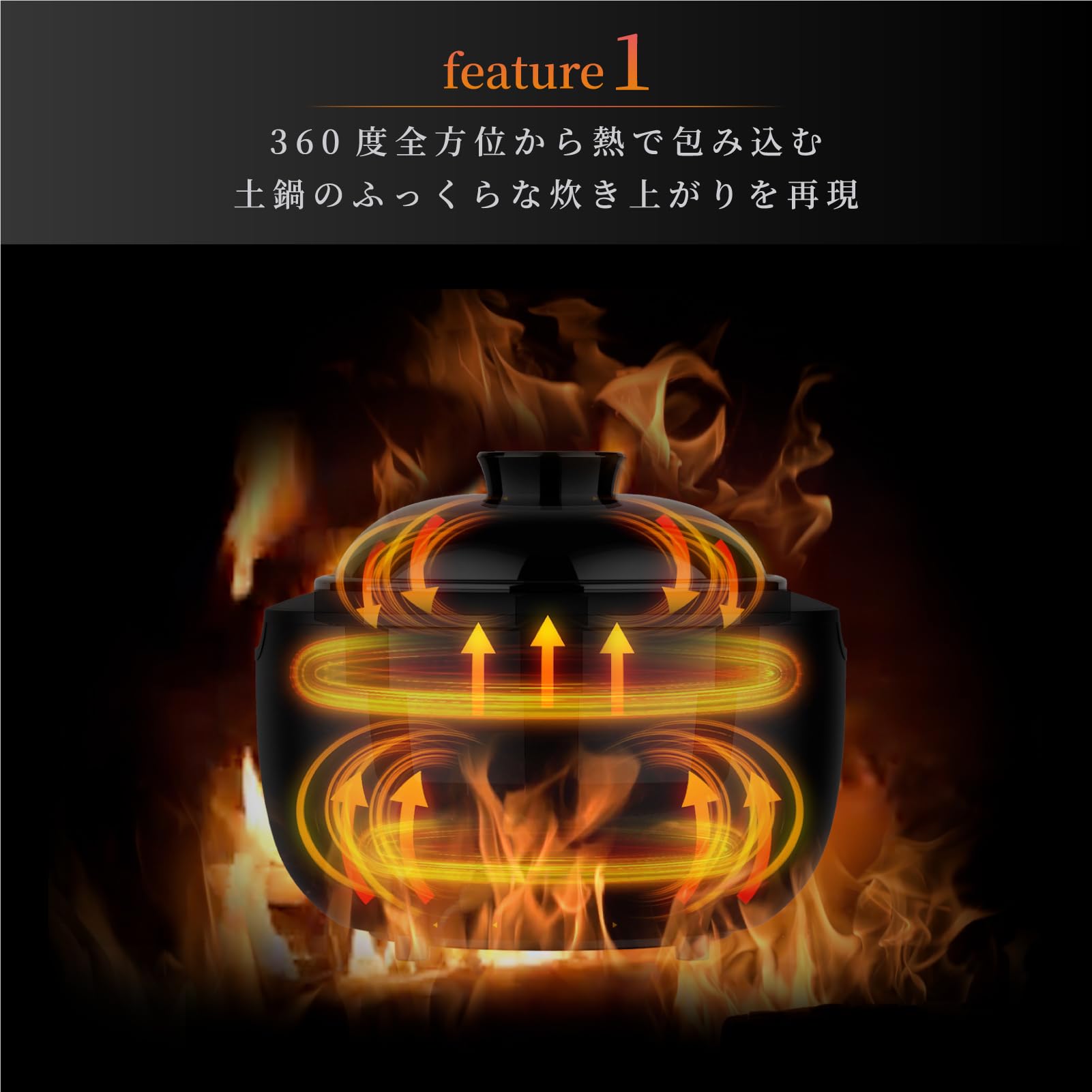 Amazon | 【公式shop限定】 カマノ 土鍋炊飯器 4合 ブラック SY-153-4
