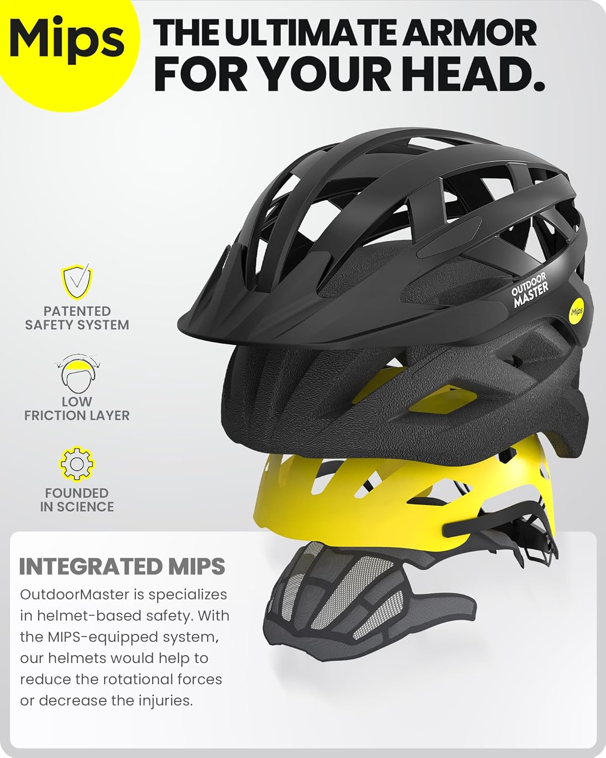 OutdoorMaster Gem Recreational MIPS Cycling Helmet - Two Removable Liners & Ventilation in Multi-Environment - Bike Helmet in Mountain, Motorway for Youth & Adult - Image 2