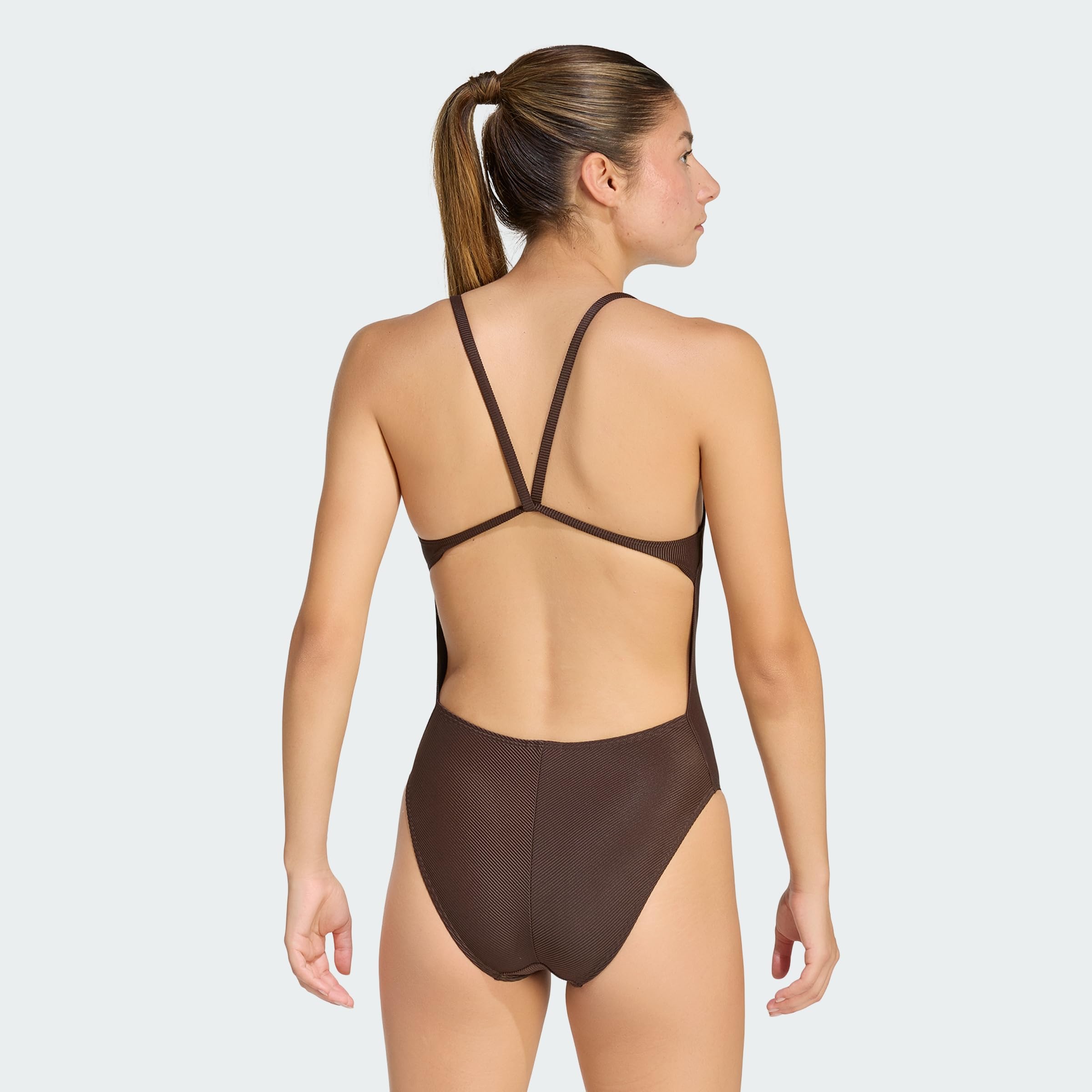 adidas Women's Iconisea Ribbed Padded Badeanzug, dünne Träger