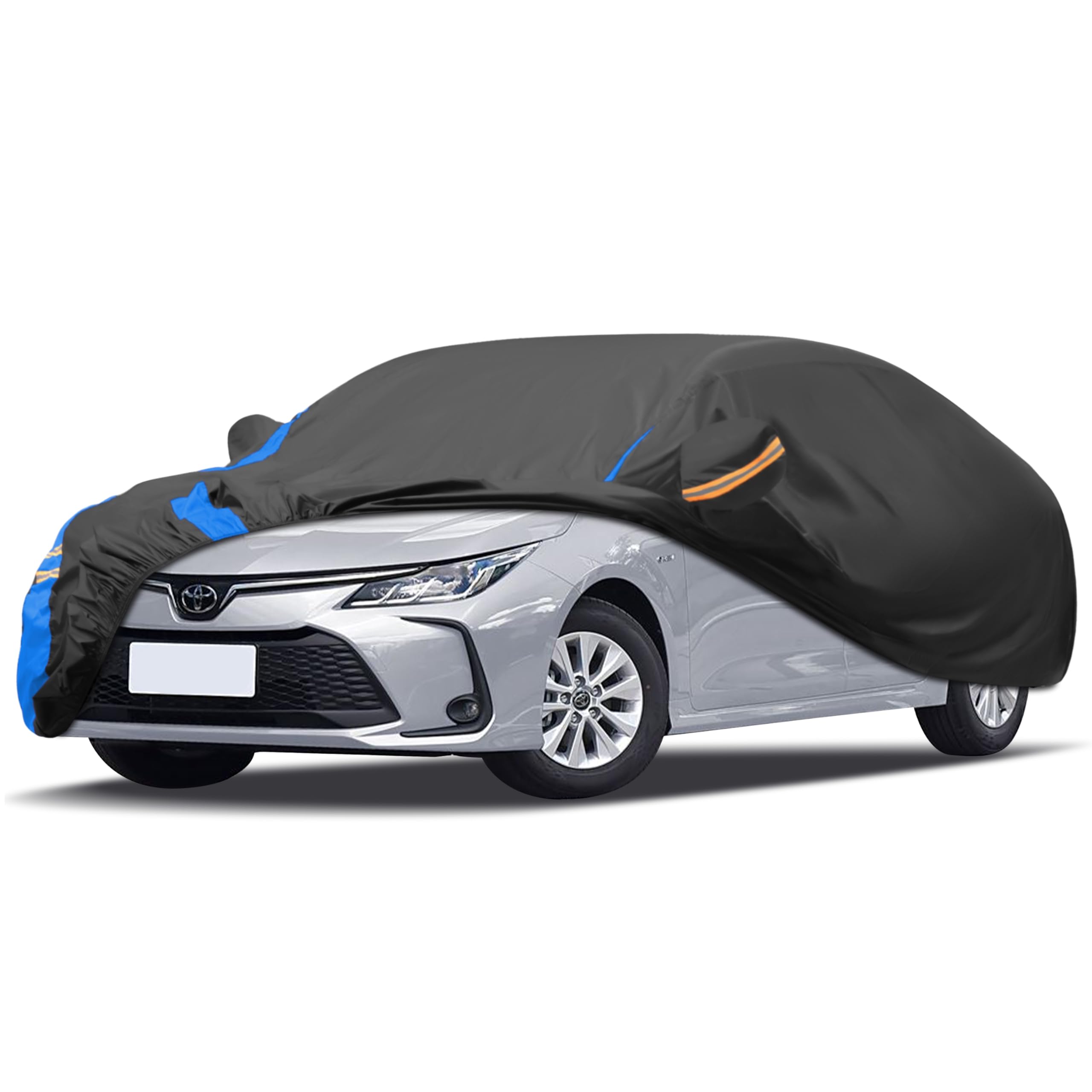Autoabdeckung Wasserdicht Auto Abdeckplane,Autohülle Autoplane Winter & Sommer für Garage Staubdich Schutz vor Regen, Sonne und Staub mit Aufbewahrungstasche