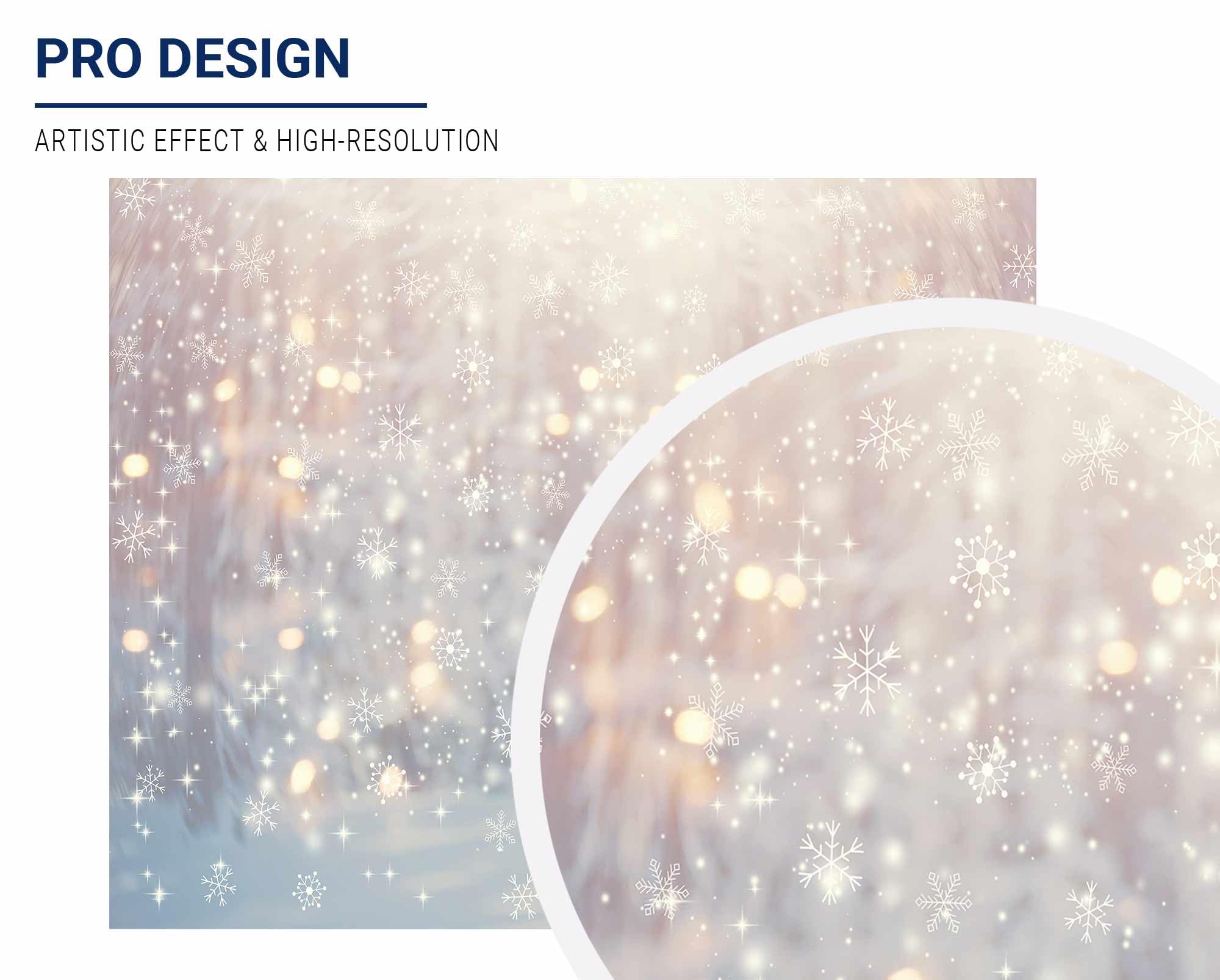 Allenjoy 6 x 6 FT Winter Wonderland Photography Backdrop Christmas Glitter Bokeh Snowflakes Background for Kids Children Newborn Baby Shower Birthday Party Decor Banner Portrait Photo Booth Props: 118 x 95 in