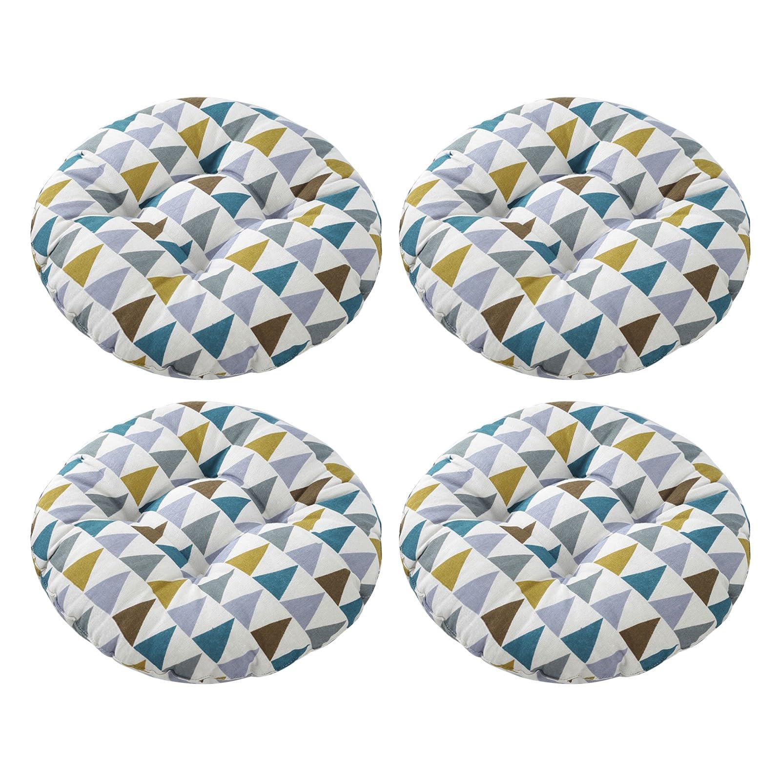 Aliuciku Set of 4 Seat Pads, Thick Round Tatami Chair Cushions for Dining Kitchen Office(B-15,30x30cm)