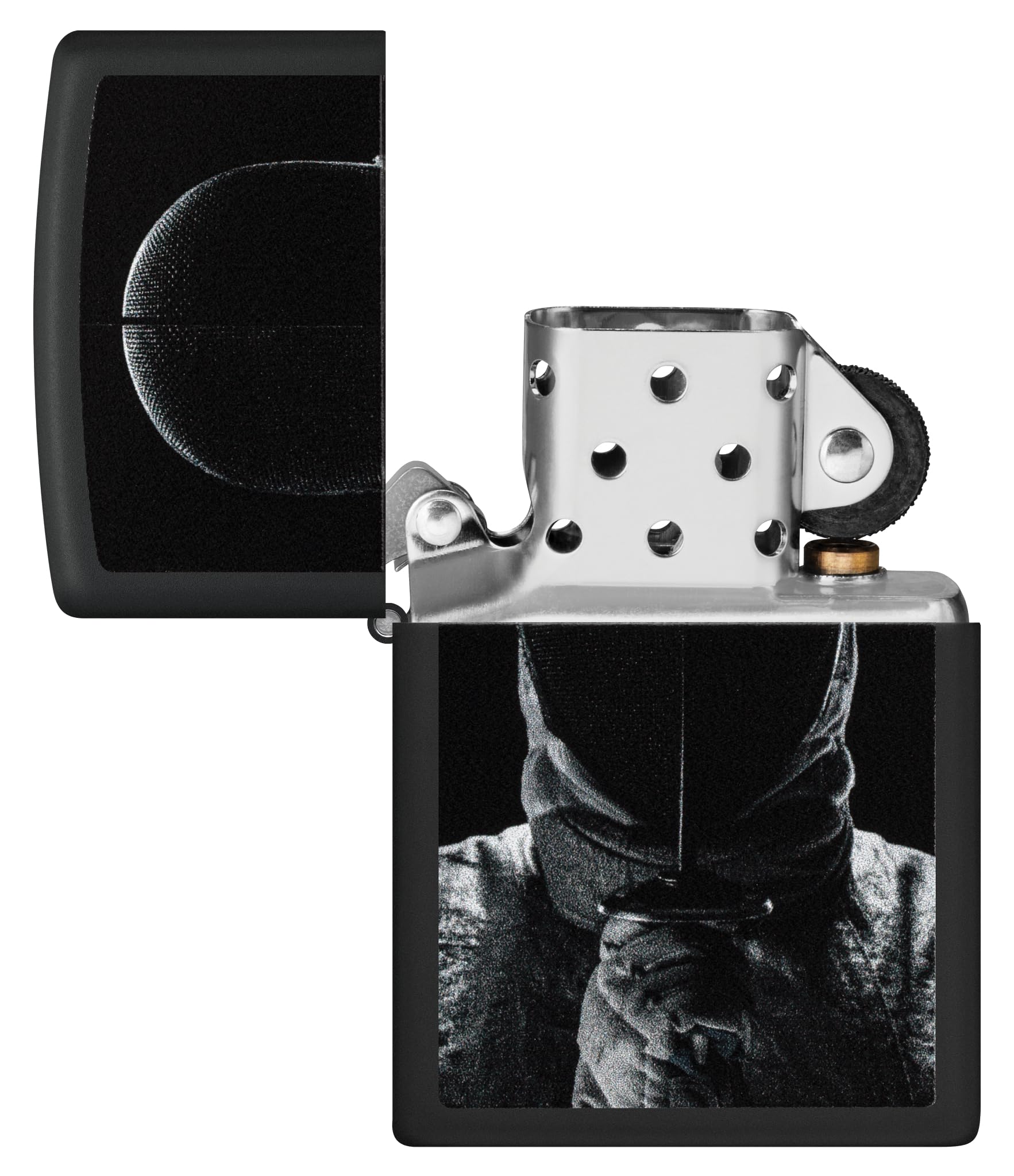 Zippo Sturmfeuerzeug - Fencing, Black Matte, Color Image - Nachfüllbar - Wiederverwendbar - Windfestes Design - Geschenkbox - Made in USA