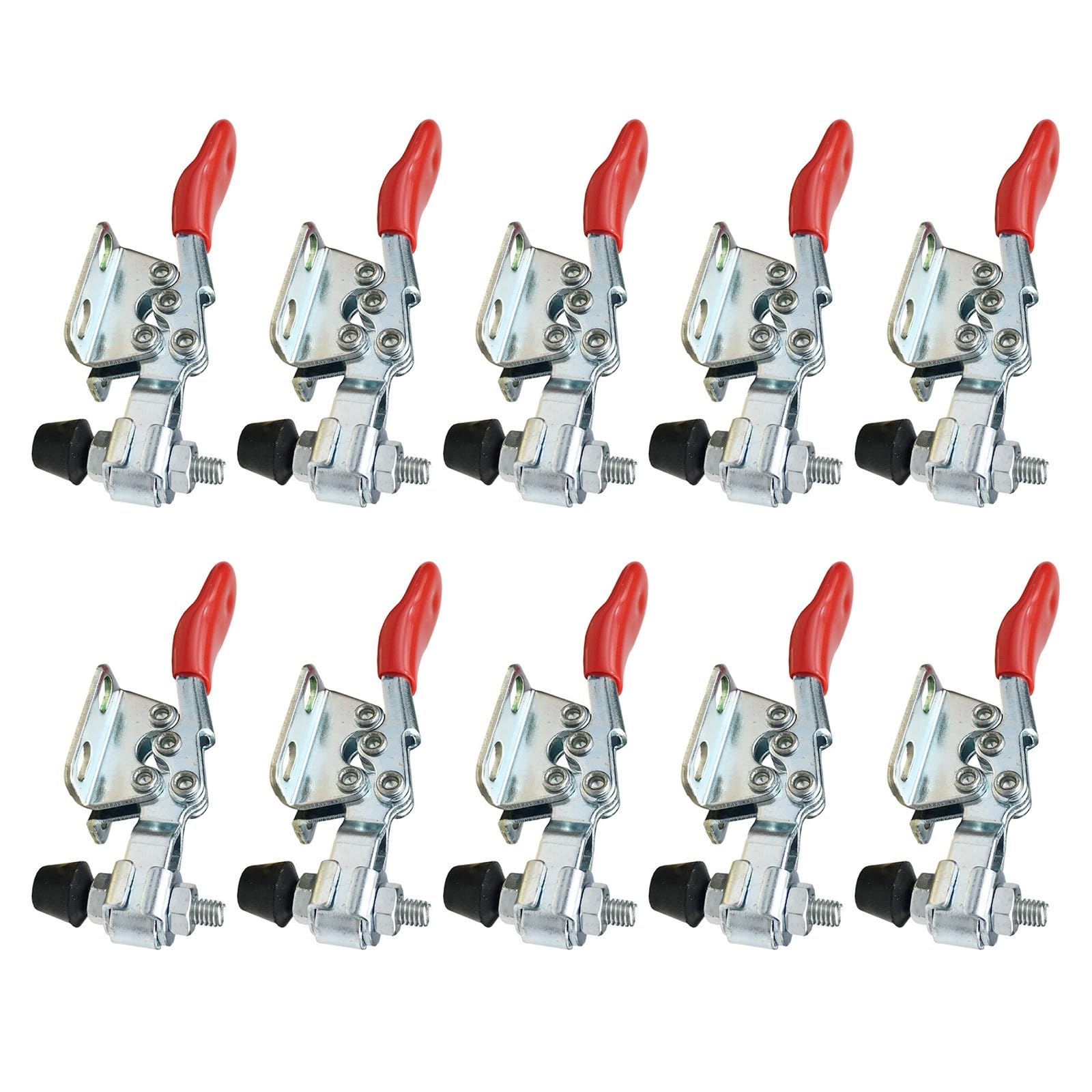 Msioytog 10 Packs Horizontal Toggle Clamp Workshop Clamping Device Quick Clips Fixing Clamps Hand Tool For Rapid Tightening Horizontal Clamps For Woodworking