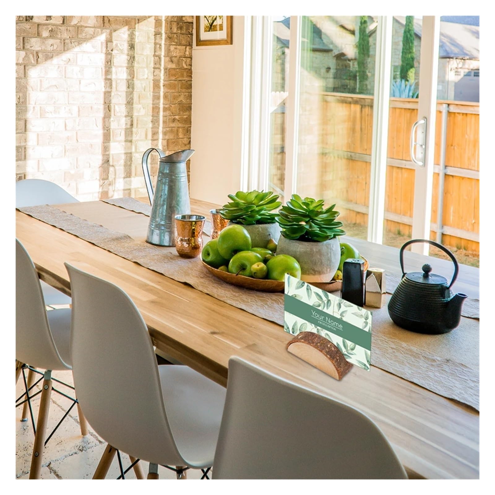 soportes para números de mesa, 10 soportes de madera con forma tocón for tarjetas lugar boda, mesa, menú, fotos y(10pcs E)