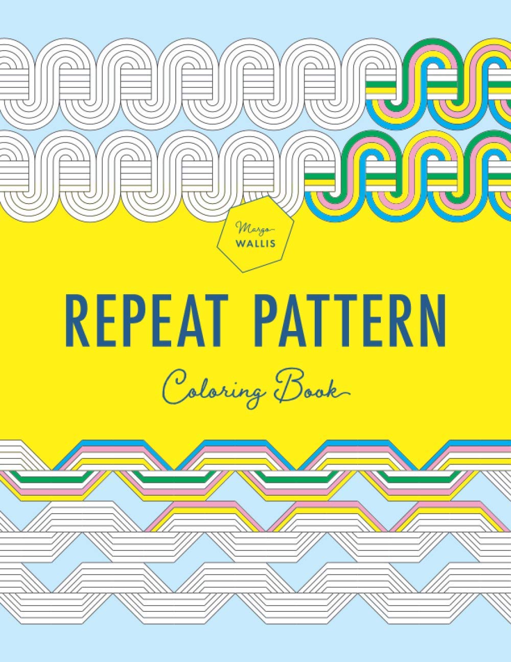 Repeat Pattern Coloring Book: Geometric Tessellation Shapes and Retro Creative Patterns for Adults to Color