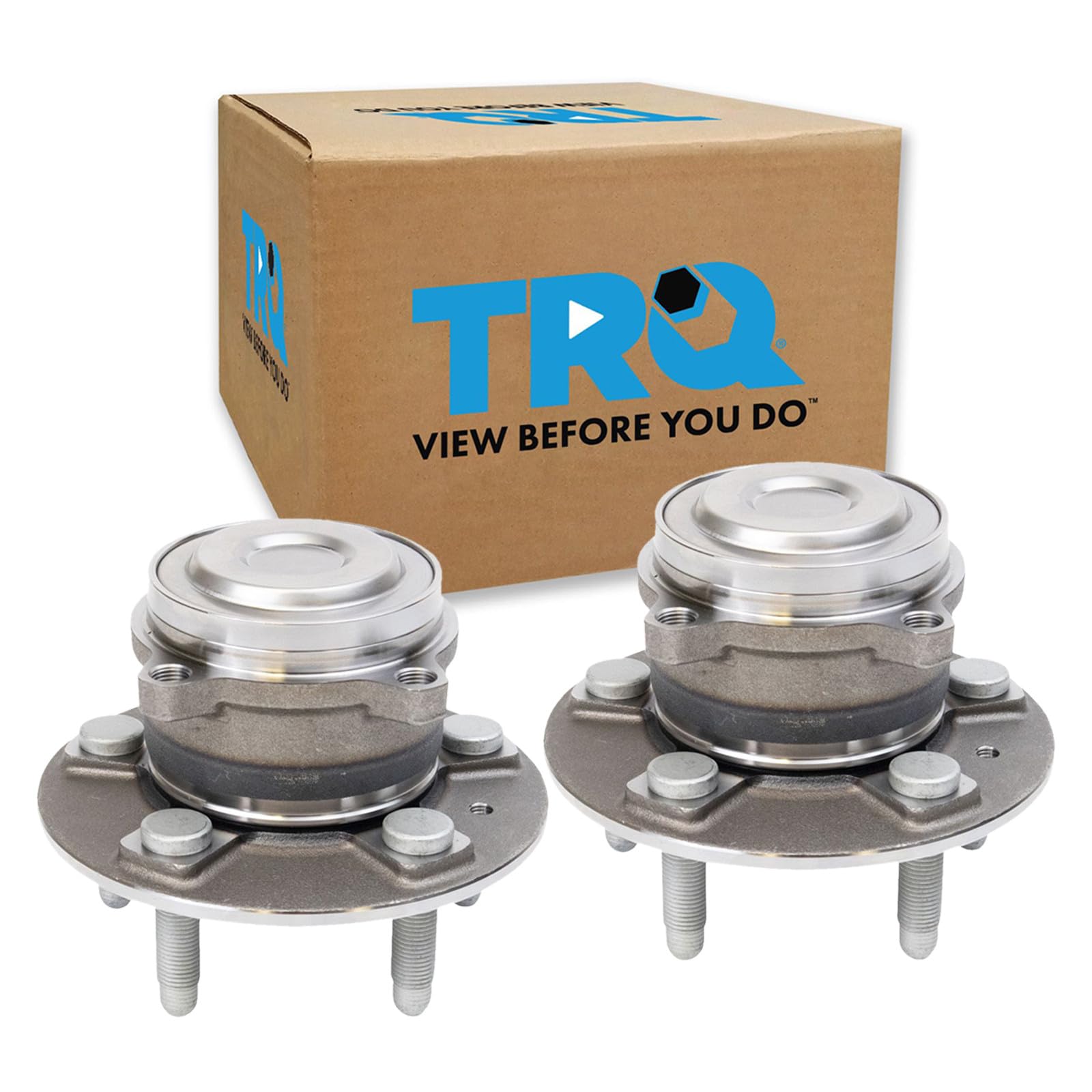 TRQ Front Left and Right Wheel Bearing and Hub Assembly Set 2 Piece