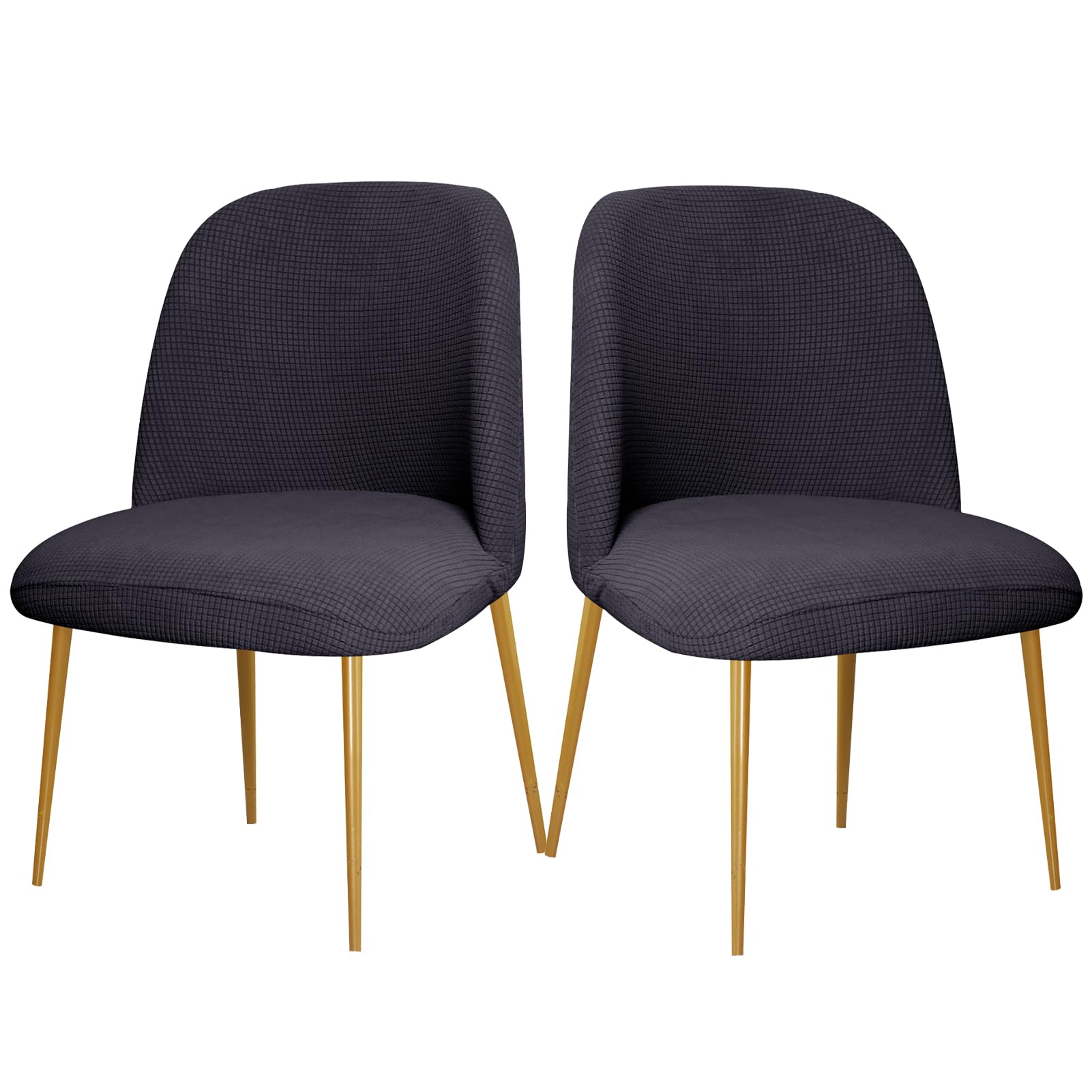 ZHUIYUAN Curved Back Chair Covers - Set of 1/2/4/6, Semi Circle Back Dining Room Chair Protector