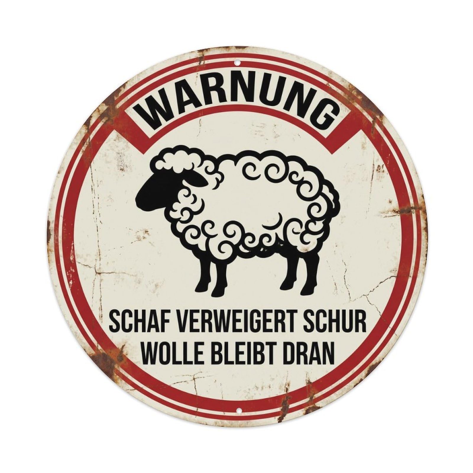 Vintage Stubborn Sheep Wool Metal Tin Sign