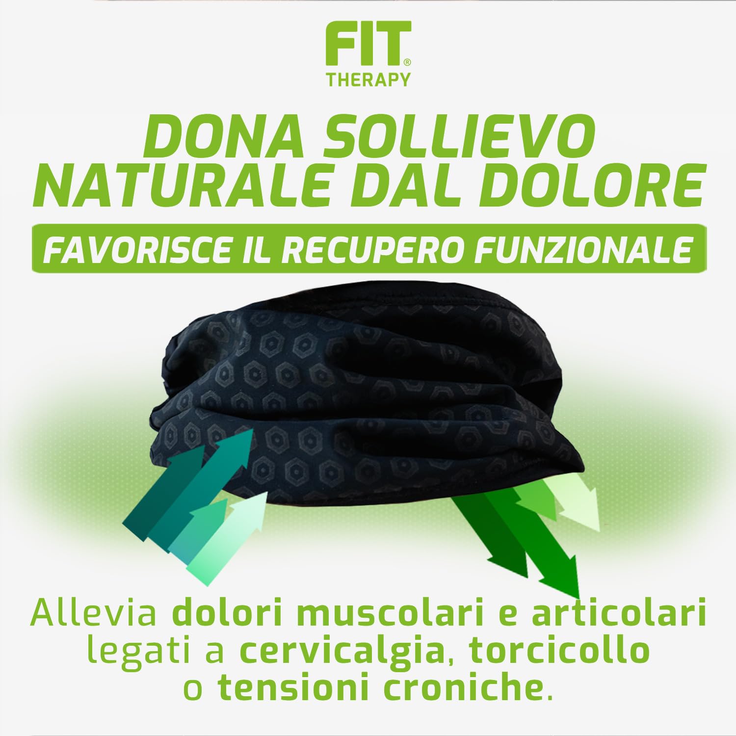 FIT Therapy - Scalda collo cervicali - Dispositivo Medico per Dolori Muscolari e Articolari Collo e Spalle - Allevia torcicollo, artrosi, rigidità - Senza farmaci, lavabile fino a 300 volte