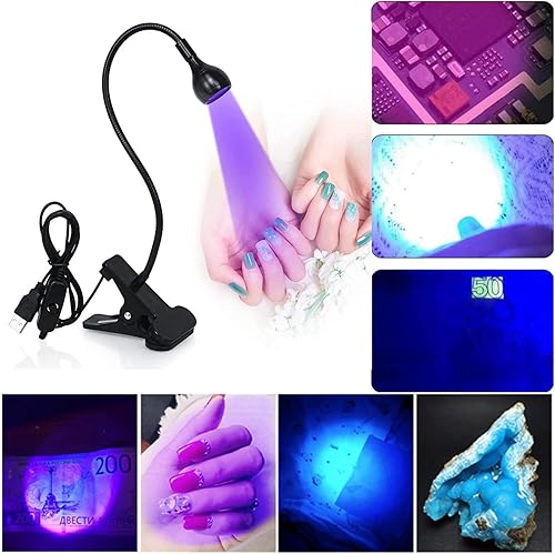 Miniatura 9 de lishumei Lámpara de escritorio con abrazadera, 8 W, 3 modos, 10 brillo, rotación de 360, luz de lectura para cuidado de los ojos y lámparas LED UV