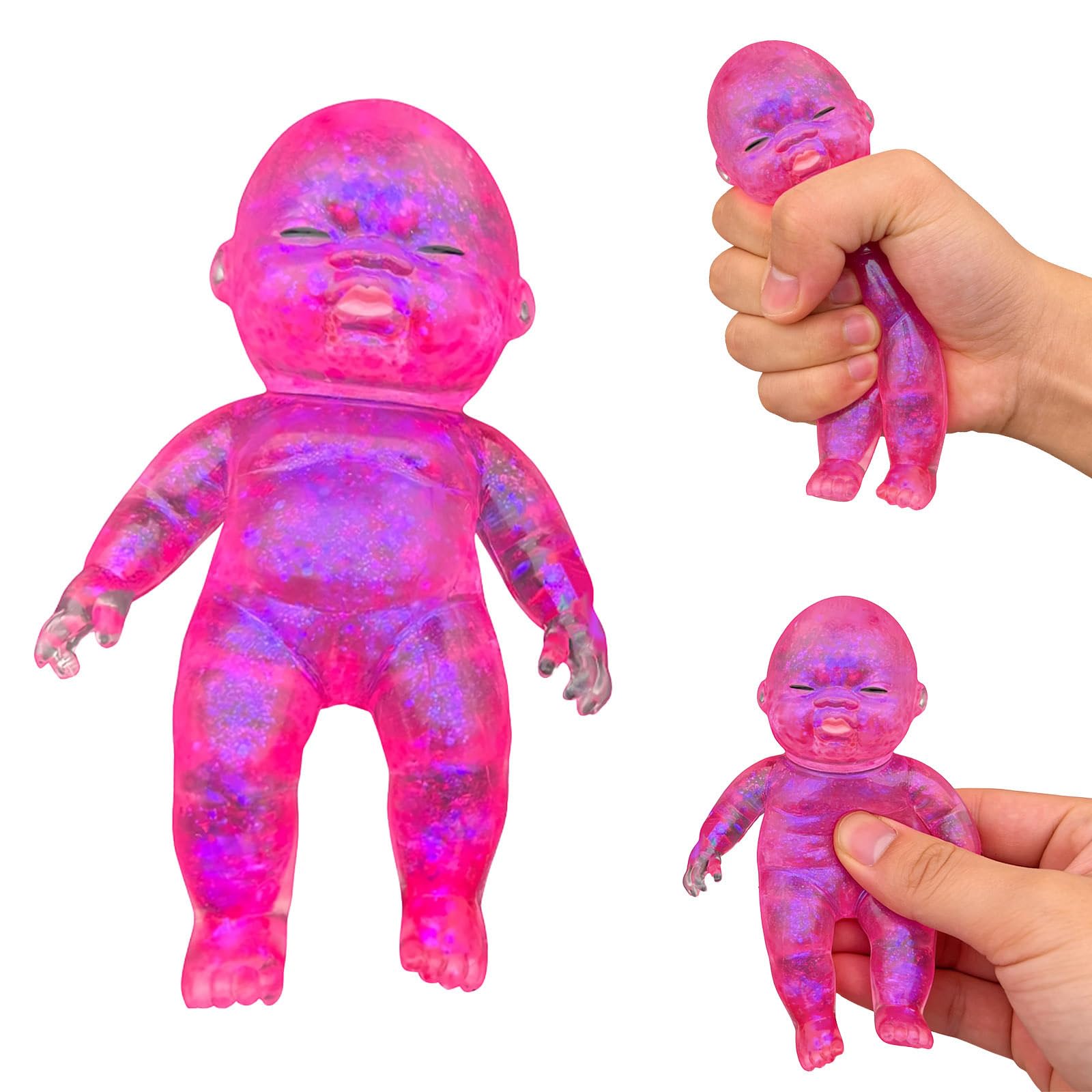 Squeeze Stress Doll Toys, 2 szt. zmywalnych małych zabawek, miękka i wolno rosnąca zabawka relief dla dorosłych