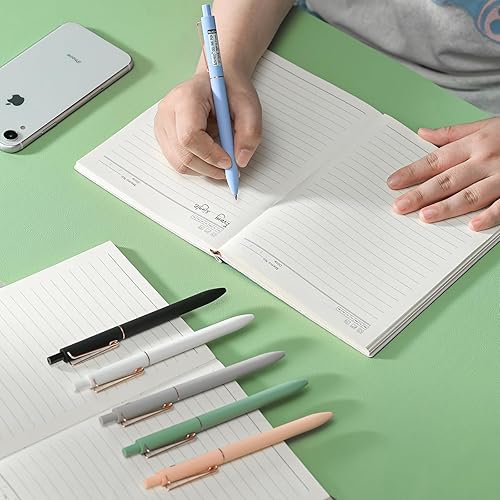 Miniatura 5 de Bolígrafos de gel, bolígrafos de tinta negra de secado rápido de 0.028 in, bolígrafos medianos de escritura suave, bonitos suministros escolares de