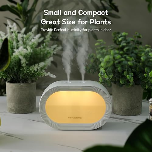 Miniatura 7 de Humidificadores pequeños de niebla fría dual para dormitorio, 16.9 fl oz Mini humidificador de plantas para interiores, humidificadores portátiles