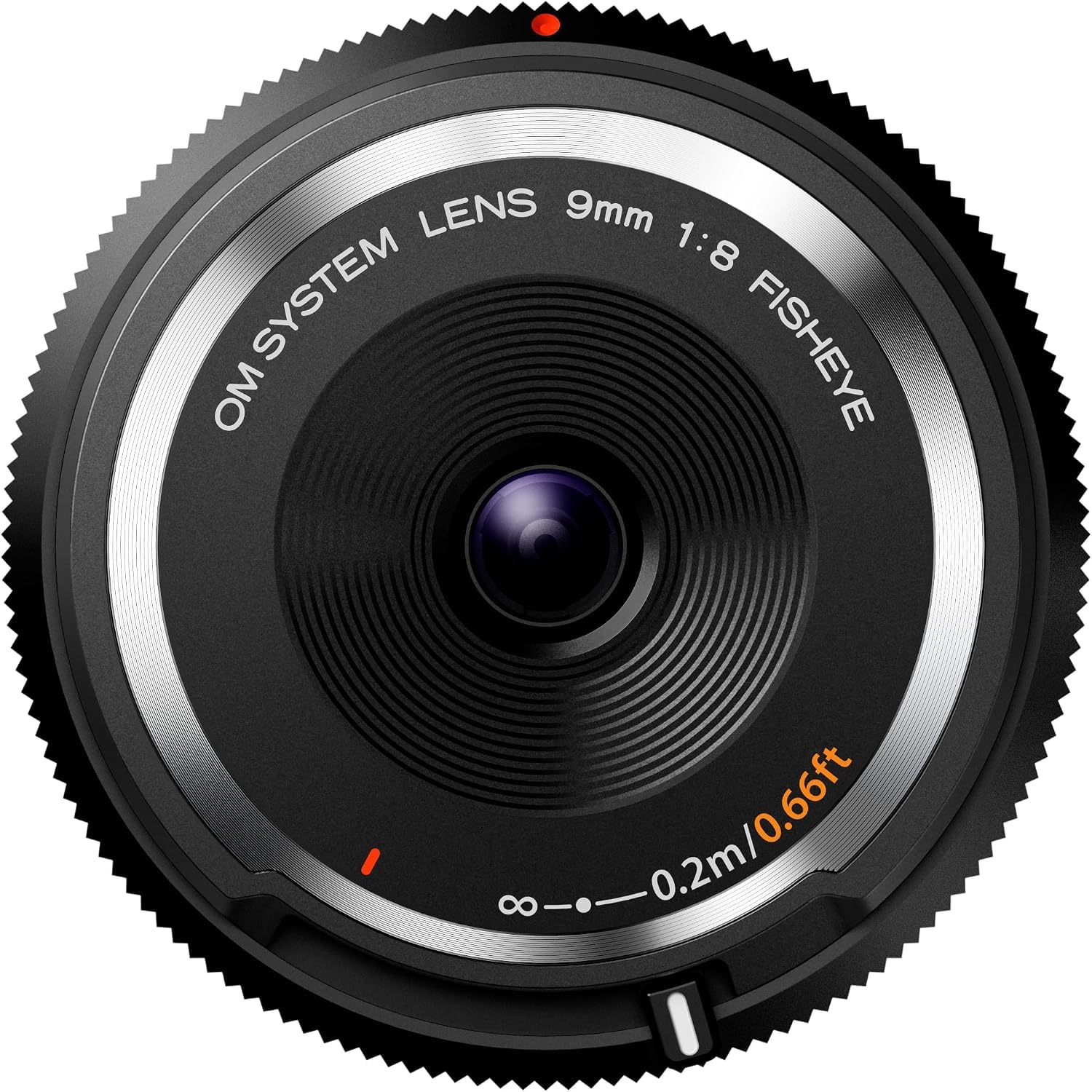 OM SYSTEM Tapa de Cuerpo y Lente Ojo de Pez 9mm f/8.0 para Cámaras MFT | Accesorio 2 en 1 ultra compacto con enfoque cercano a 0,2 m, compatible con cámaras Olympus OM-D, Pen y Panasonic Micro 4/3.