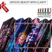 Vista 3 de REVVL 6 5G - Funda para teléfono Bcov Paris Tower Butterfly de piel con tapa para teléfono con ranura para tarjetas, soporte para T-Mobile REVVL 6 5G