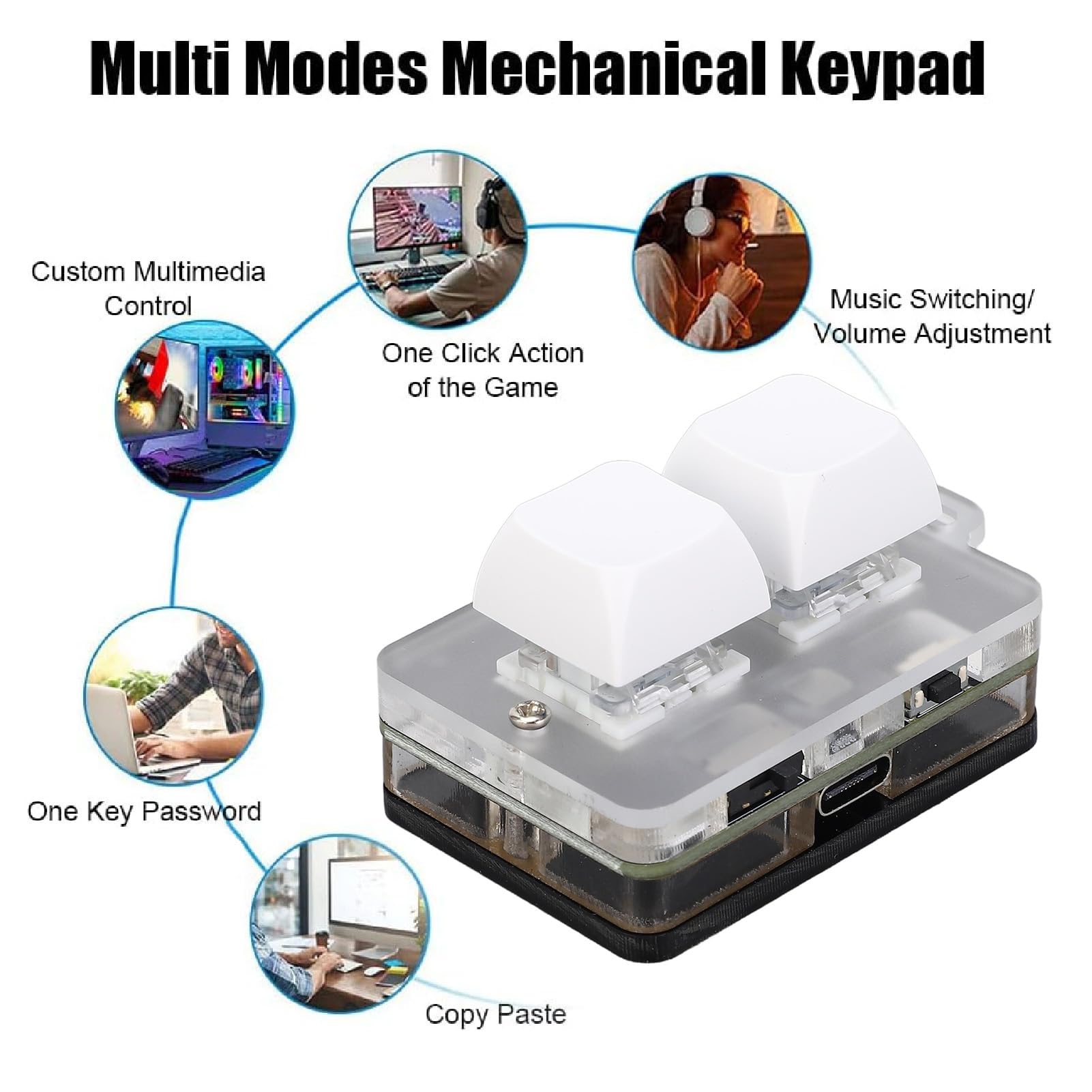 Snapklik.com : Gugxiom 2 Key Keypad, Copy Paste Macro Keyboard, USB C ...