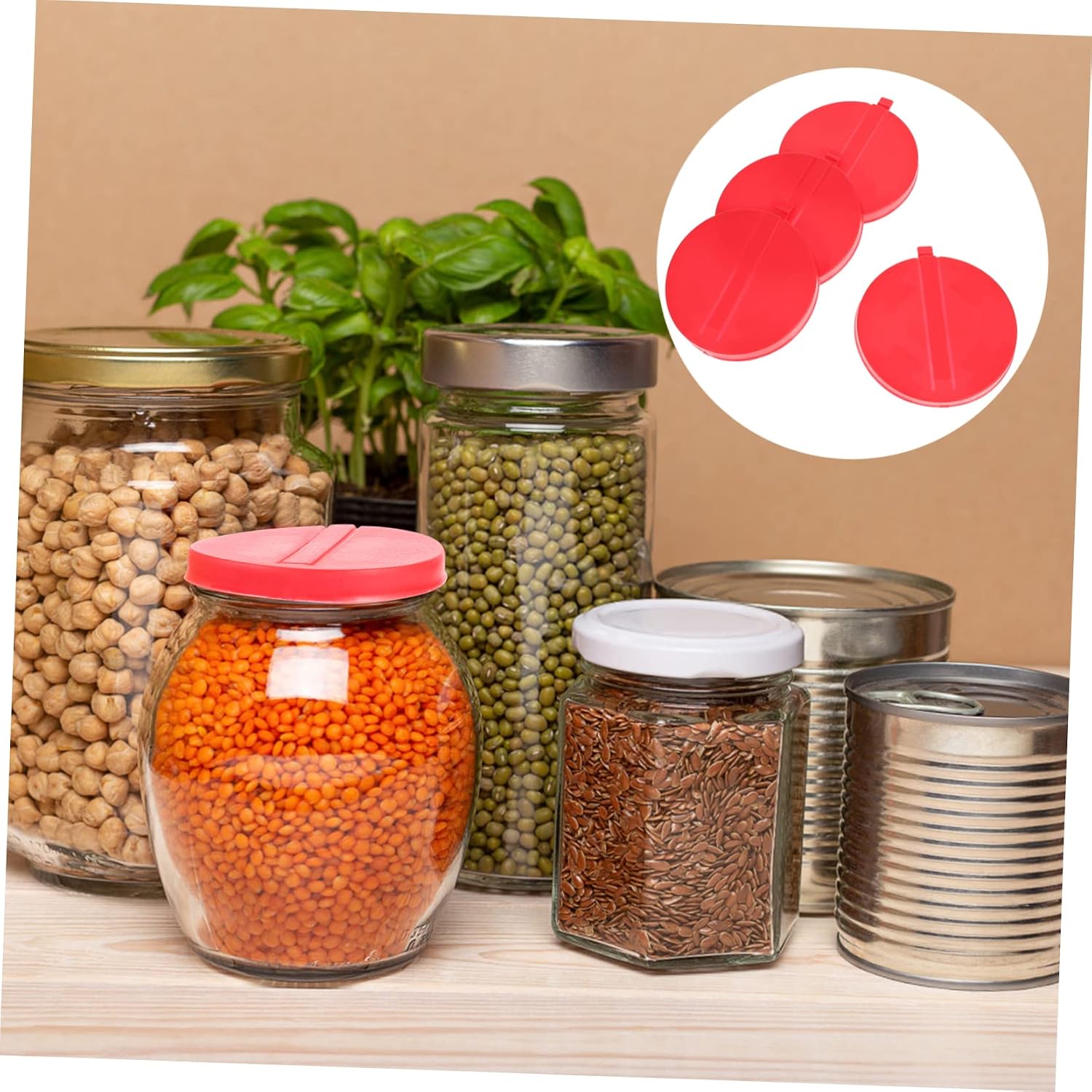 OUNONA 36pcs Reusable Bucket Sealing Caps Covers for Lids for Food Storage Includes Small Medium Large