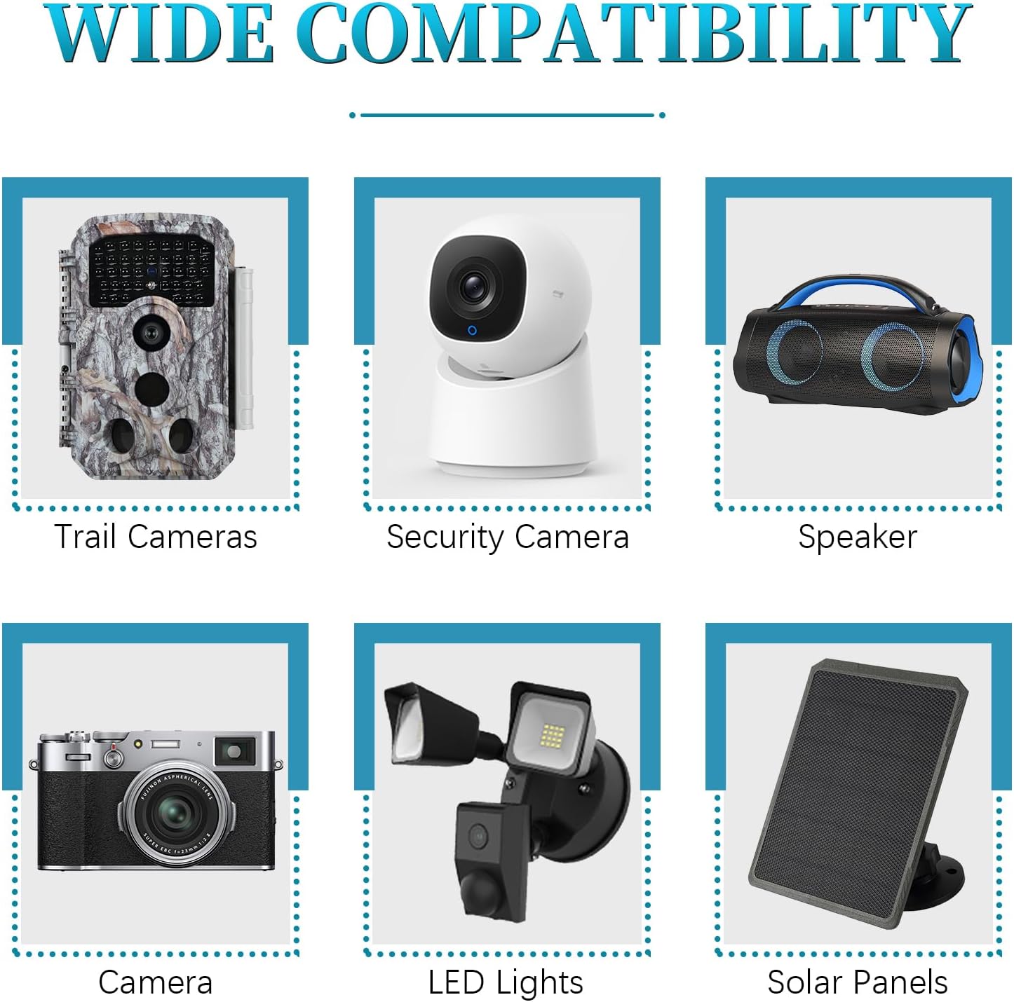 4 Pcs Camera Wall Mount Bracket, Universal Camera Wall Mounting Bracket for CCTV Security, with 1/4" -20 Threaded, 360°Adjustable, Compatible with Solar Panel CCTV Security Trail Cameras