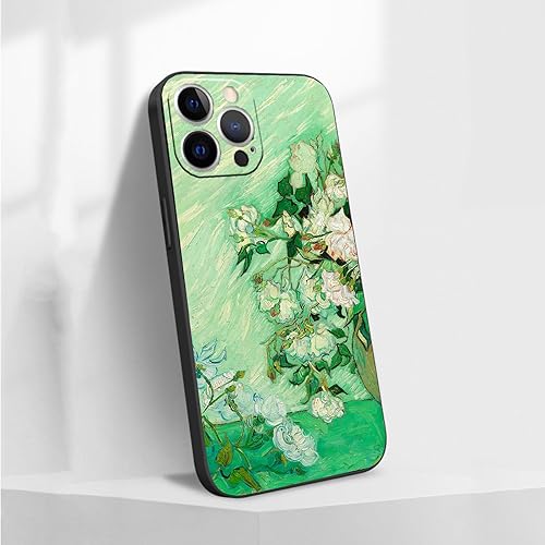 Miniatura 2 de Van Gogh - Funda de teléfono para iPhone 13 Pro Max, funda para iPhone 13 Pro Max, diseño de flores de rosas vintage para niñas y niños, funda