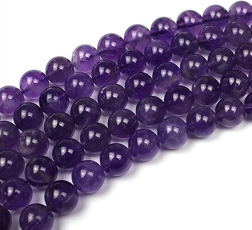 Miniatura 140 de MJDCB Natural Multicolor Volcanic Lava Stone Round Loose Stone Beads DIY for Jewelry Bracelet Making 15" (6mm, White)