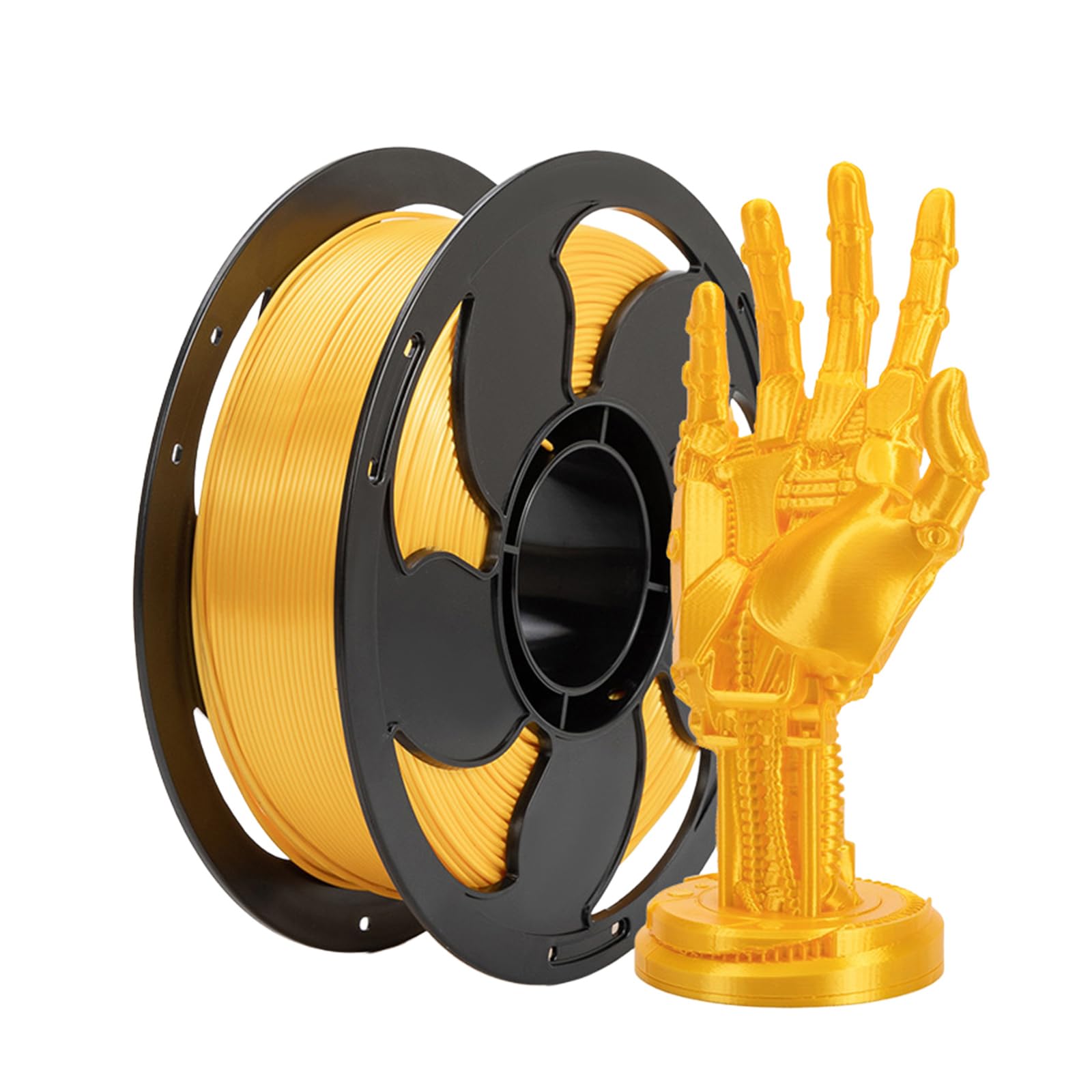 Filament jedwabny, jedwabny materiał do druku 3D, 1 kg (2,2 funta) błyszcząca szpula, bez zapychania, żywe kolory i metaliczna tekstura, do drukowania żywych i ekskluzywnych obiektów