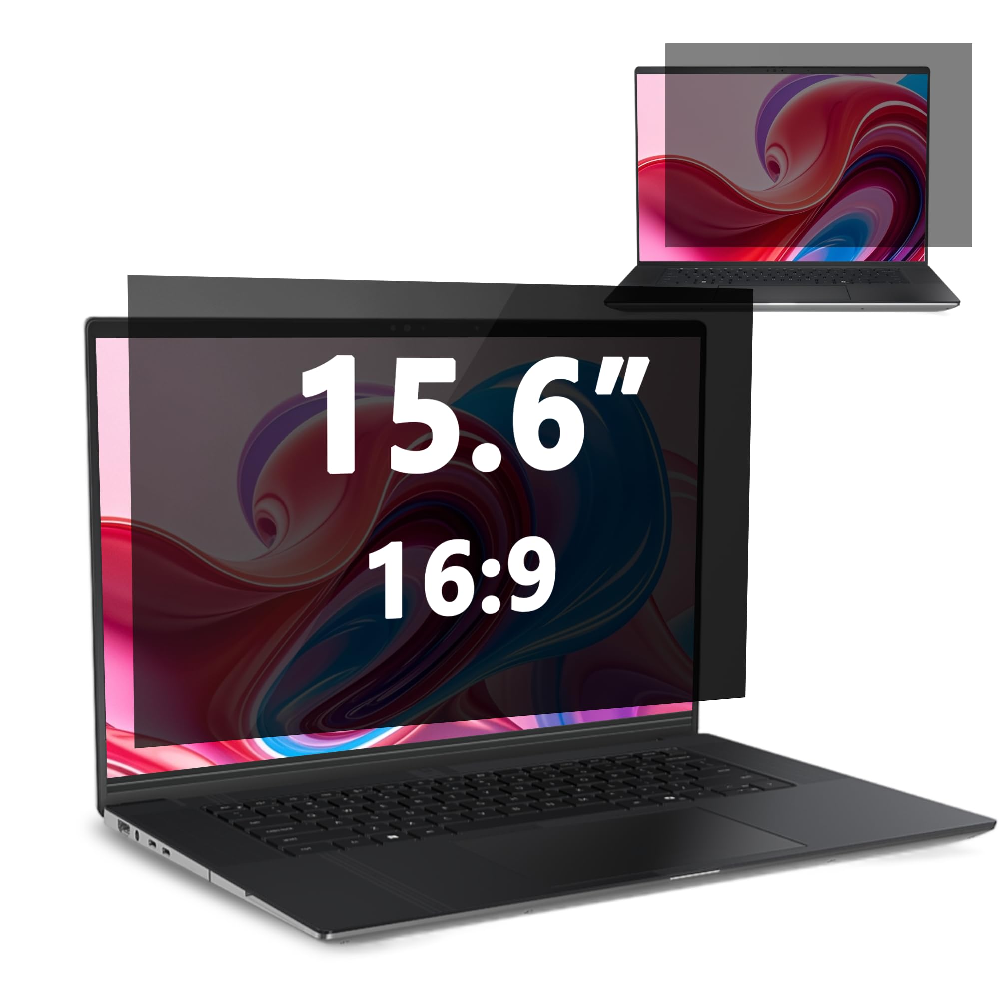 Pellicola protettiva per la privacy compatibile con 15,6 pollici, rimovibile 16:9, filtro privacy per laptop, anti-spy/facile installazione/antiriflesso/blocco luce blu