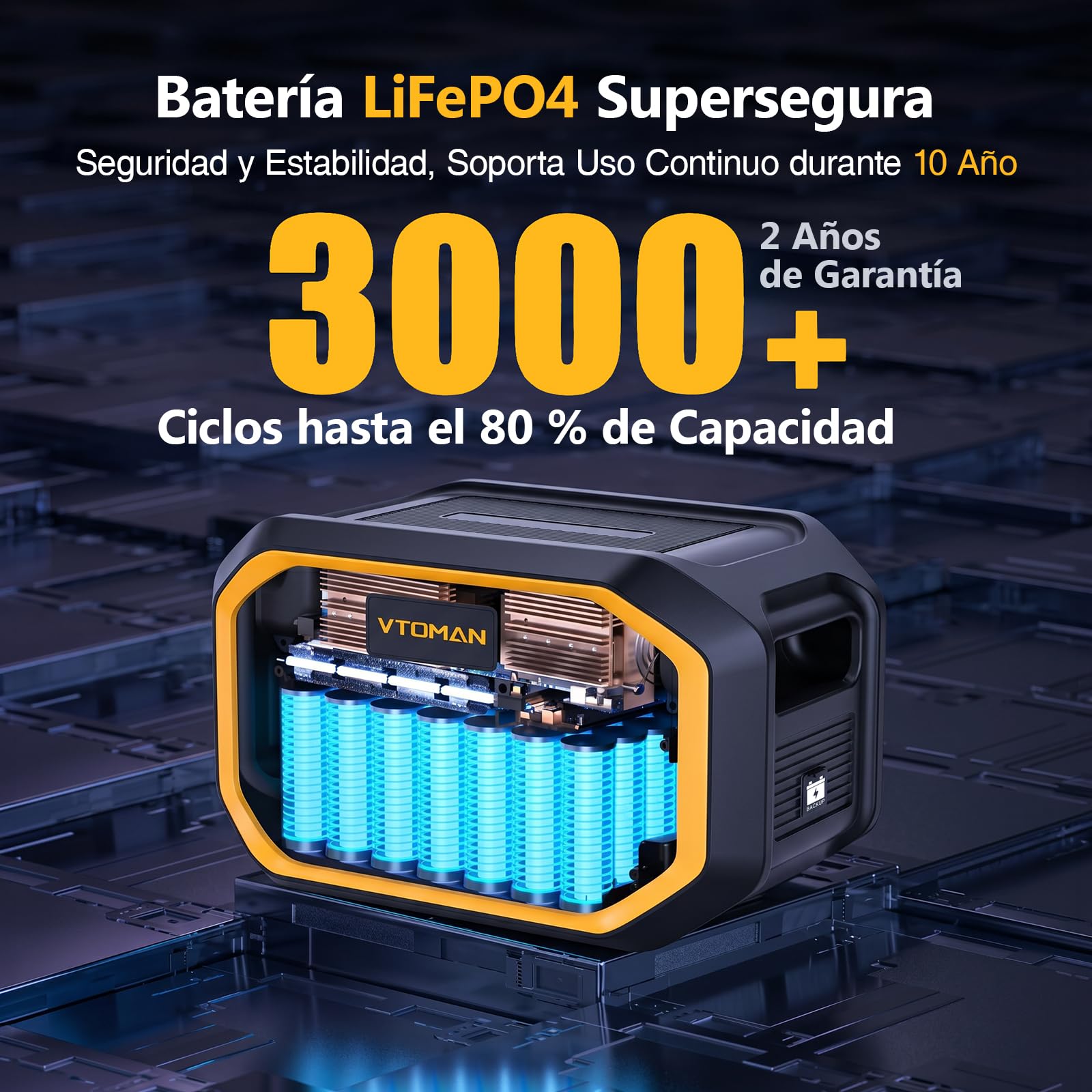 VTOMAN FlashSpeed Pro 3600 Batería Adicional 2816Wh para FlashSpeed Pro3600