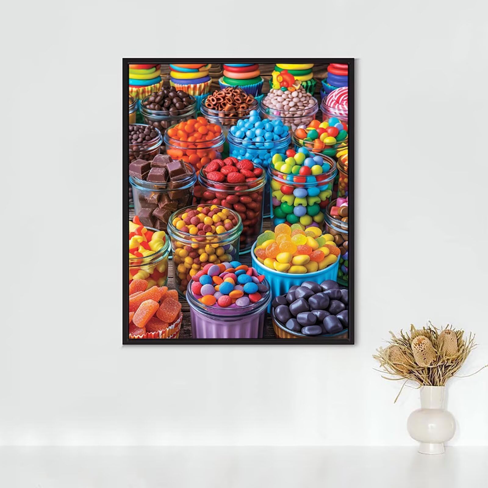 Diamond Painting Cibo, Diamond Painting Erwachsene Caramella Bastelset, DIY Diamant Malerei Runder Vollbohrer Diamanten Kinder Malerei Stickerei Kreuzstich Dekoration, Geschenk 90x120 cm PJY9 2-6