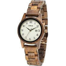 Woman Wood Watch, Wooden Watch, Gifts, Analog Watch, Leuben Collection, 32mm, 100% Natural Wood with Japanese Quartz Movement.
