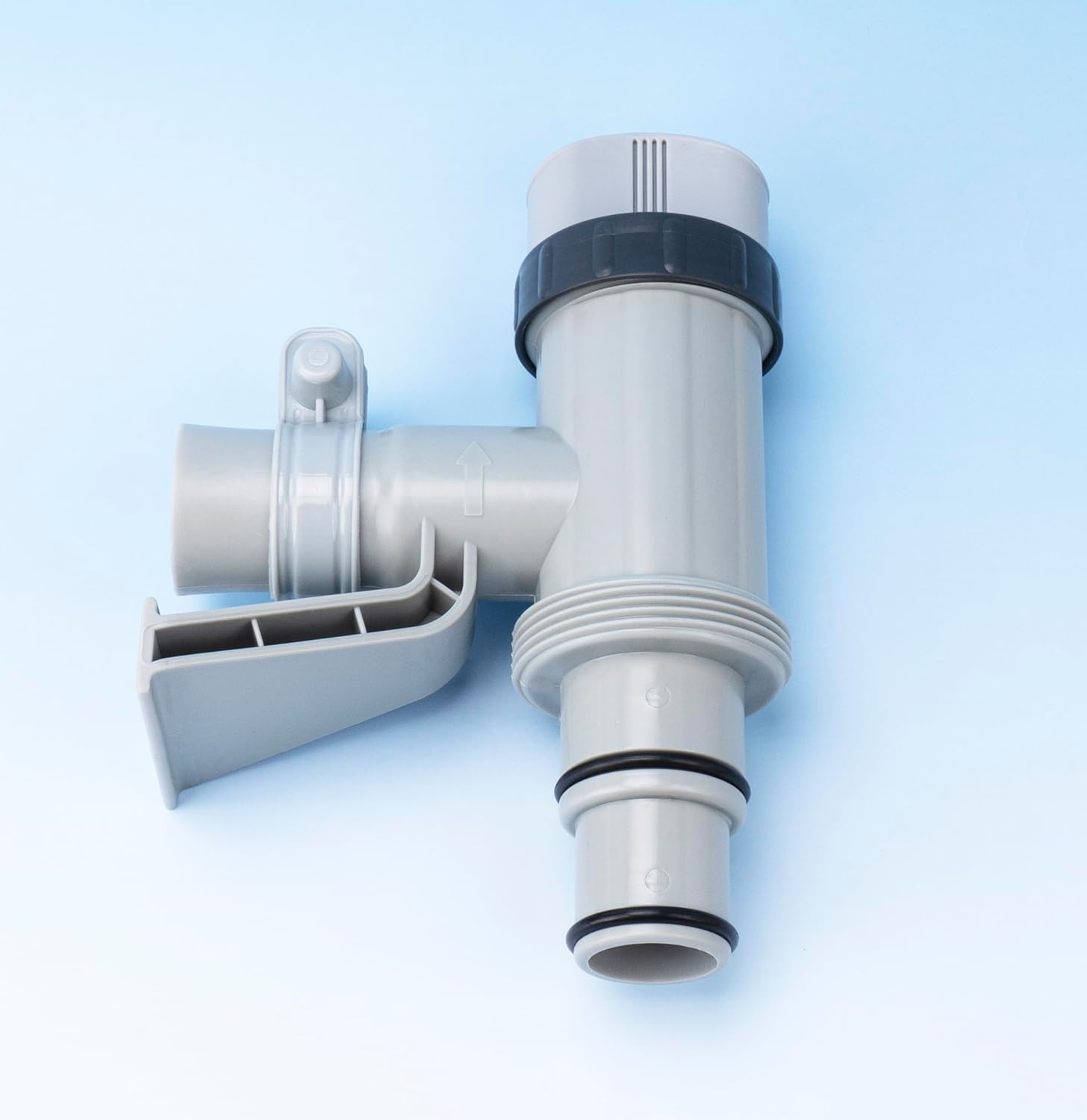Pool Plunger Valve with Holder Compatible with Intex Above Ground Pool, Pool Pump 1.25 to 1.5 inch Hose Adapters, Pool Shut Off Valve Parts and Accessories