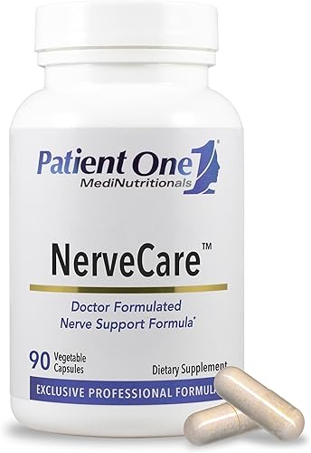 Patient One NerveCare Suplemento para apoyar la salud nerviosa y vascular* Con ácido alfa lipoico, vitamina B12, ALC y benfotiamina 90 cápsulas
