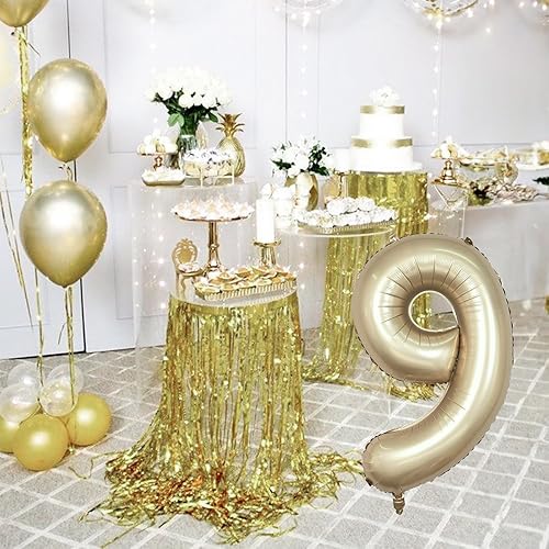 Vista 198 de Globos de 40 pulgadas, globo azul claro número 4, helio autoinflable de aluminio azul bebé para niños de 40 a 15 años, decoraciones de fiesta