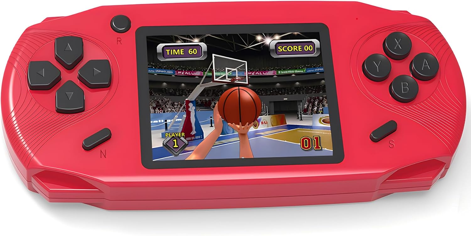 Beijue 16 Bit Handheld Games for Kids Preloaded 220 Retro Video Games with 3.0'' Large Screen Portable Rechargeable Electronic Gaming Player Toy Gifts for Boys Girls (Red)