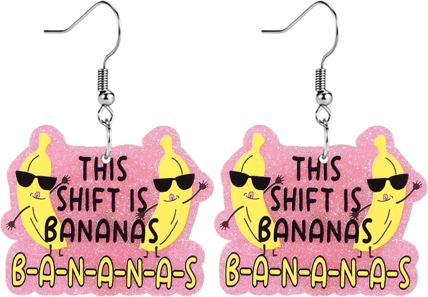 Funny Dog Sunflower Paw Print Earrings for Women - Unique & Quirky Funky Acrylic Dangle Earrings, Cute & Silly Novelty Design, Wacky & Crazy Earrings for Fun Lovers