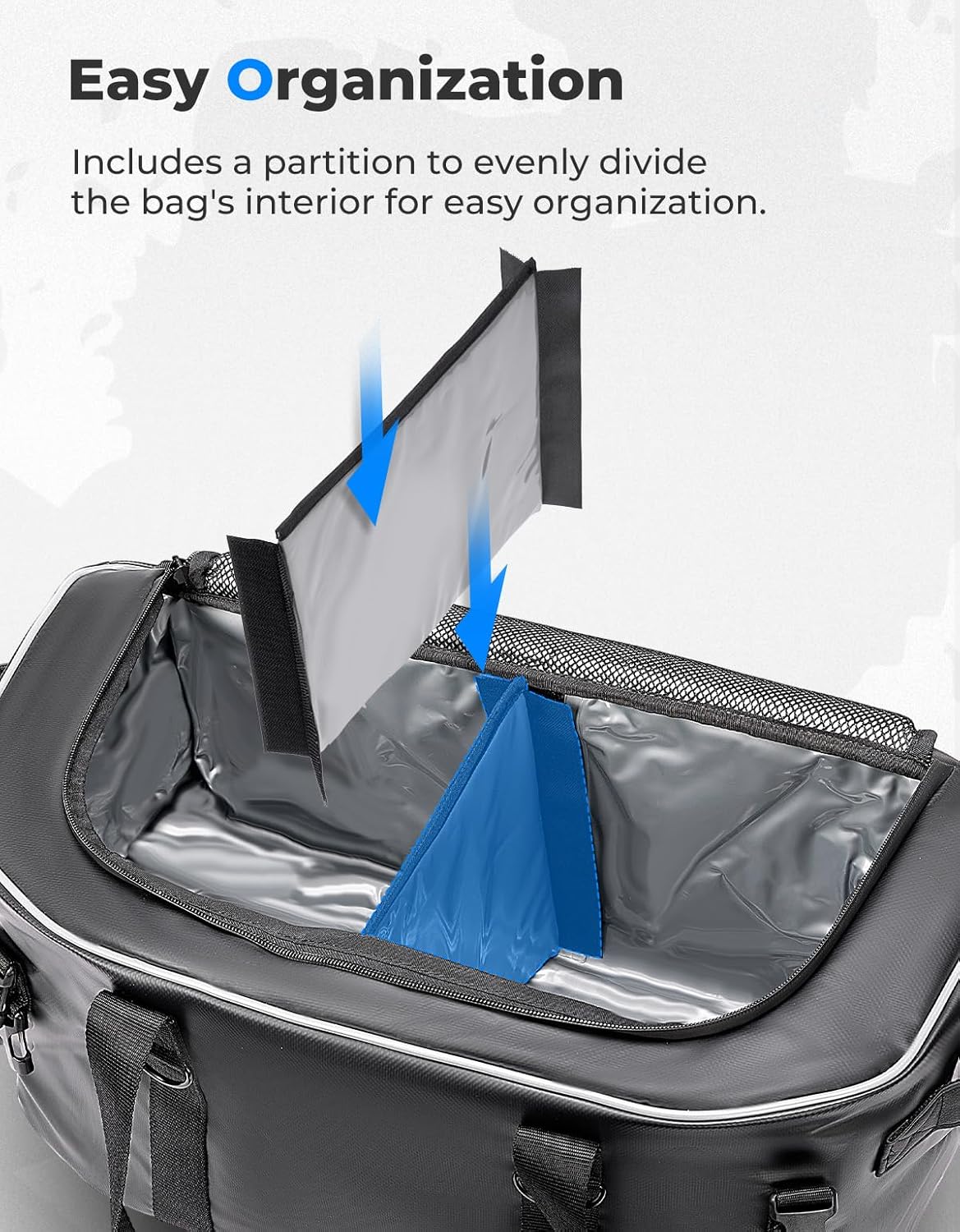 KEMIMOTO 20L（5.28 Gallons） Leakproof Ice Cooler Bag, Keeps Ice Cold for 48 Hours, Compatible with RZR XP 1000/4 and Pro XP, Zforce 950, PVC Under-Seat Storage