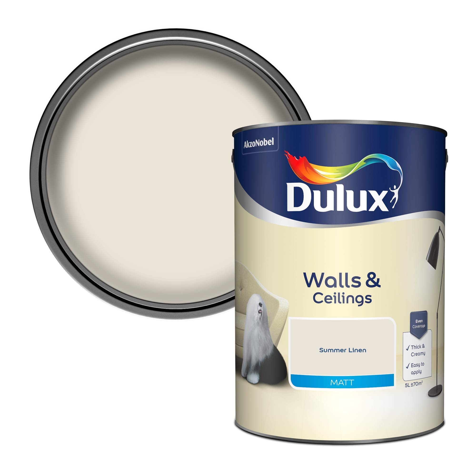 Dulux Warm Neutral Matt Summer Linen, 5L