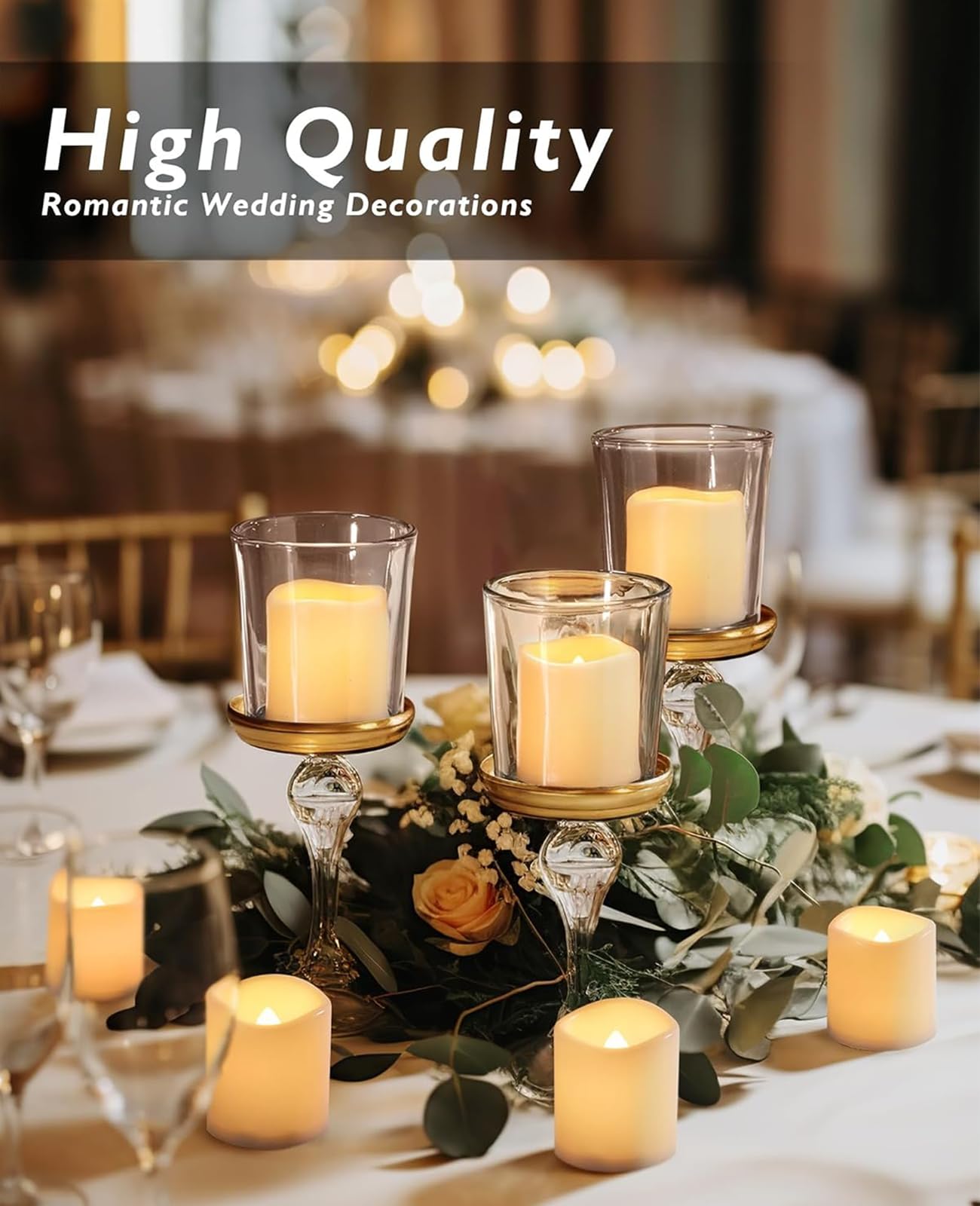 24 Pezzi Candele LED Senza Fiamma,Candele Votive Fluttuanti,Luce Calda, Funzionamento a Batteria,Decorazioni per Matrimonio,Natale,Halloween,Feste e Casa