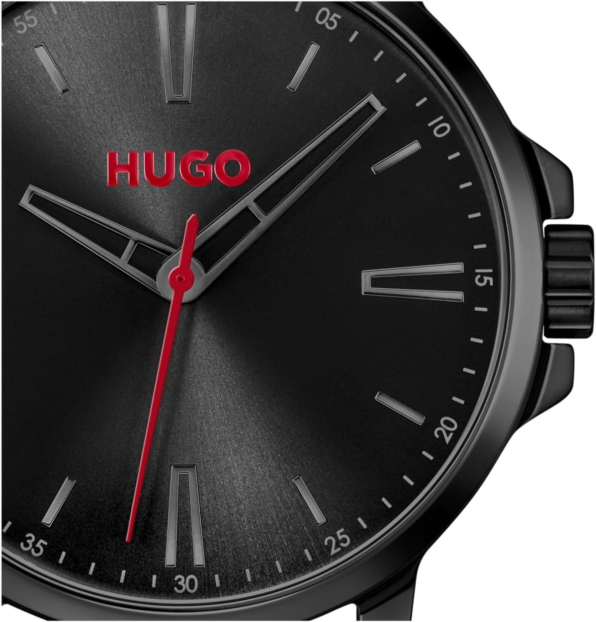 HUGO Men's #Smooth Watch, Black Leather Strap 3B Modern, Stylish Timepiece - Gift for Him 41mm