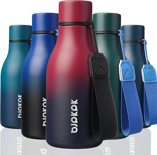 Miniatura 32 de BJPKPK - Botellas de agua aisladas, 25 onzas, de acero inoxidable con correa, botellas, tazas, frascos sin BPA, a prueba de fugas, frascos térmicos