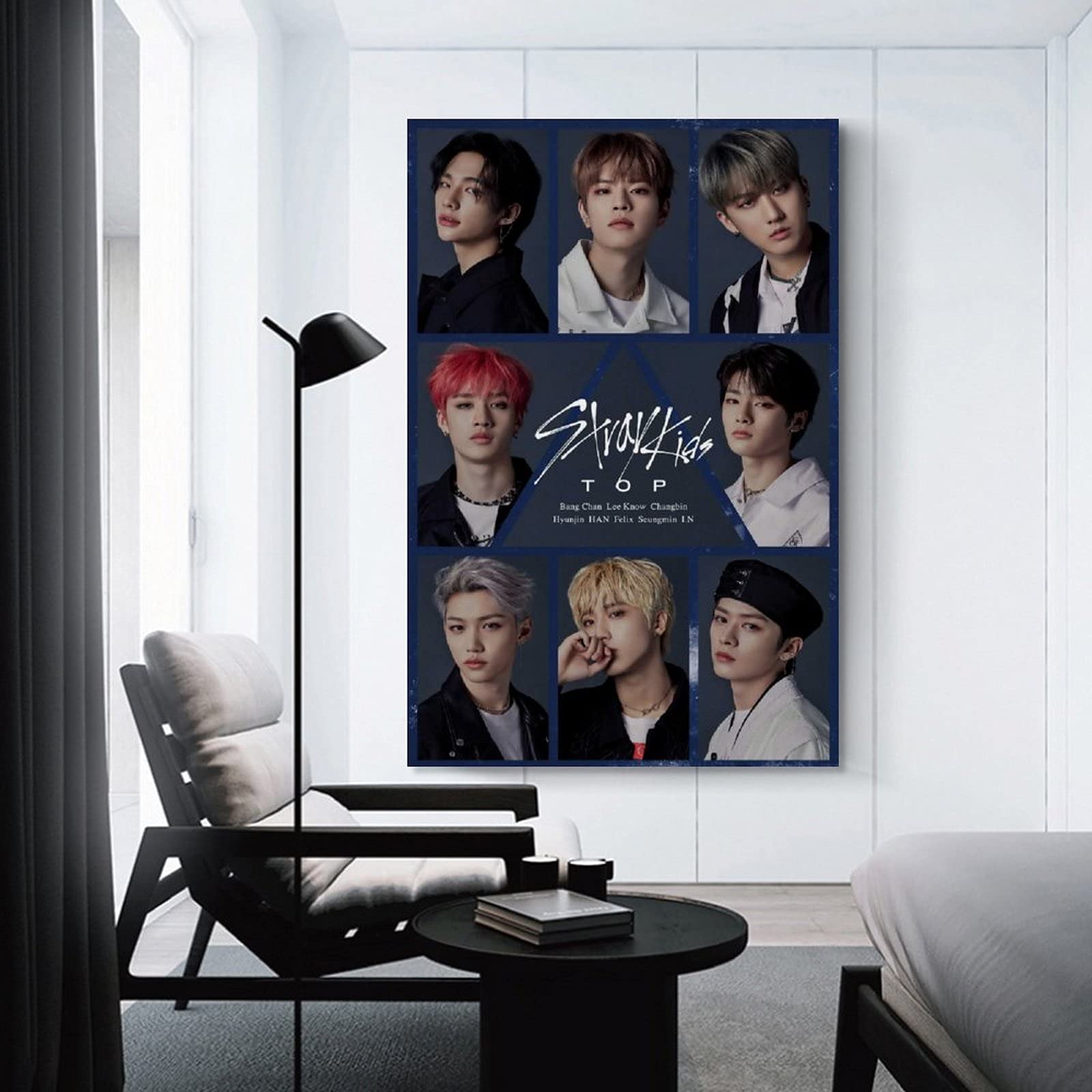 Lot De 3 Posters Toile Kpop Stray Kids 20x30 Cm - Décoration Murale Pour Chambre, Salon, Cadeau Fan