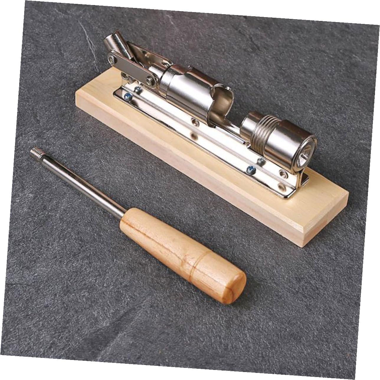 Casse-Noix Mécanique Léger et Portable en Acier Inoxydable Poignée en Bois pour Casser Toutes Sortes de Noix Cuisine